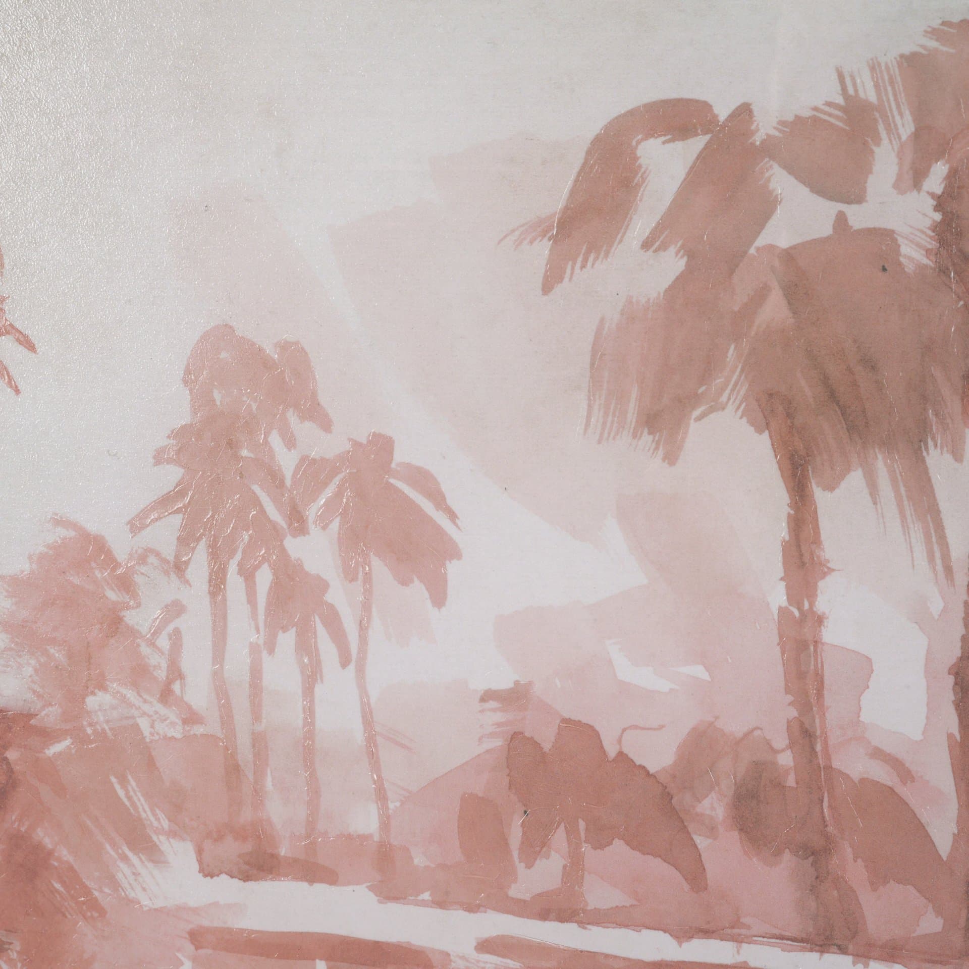 Palm Spring III by Mercana Studio Hand-Embellished Framed Artwork Matted under Glass — product photograph