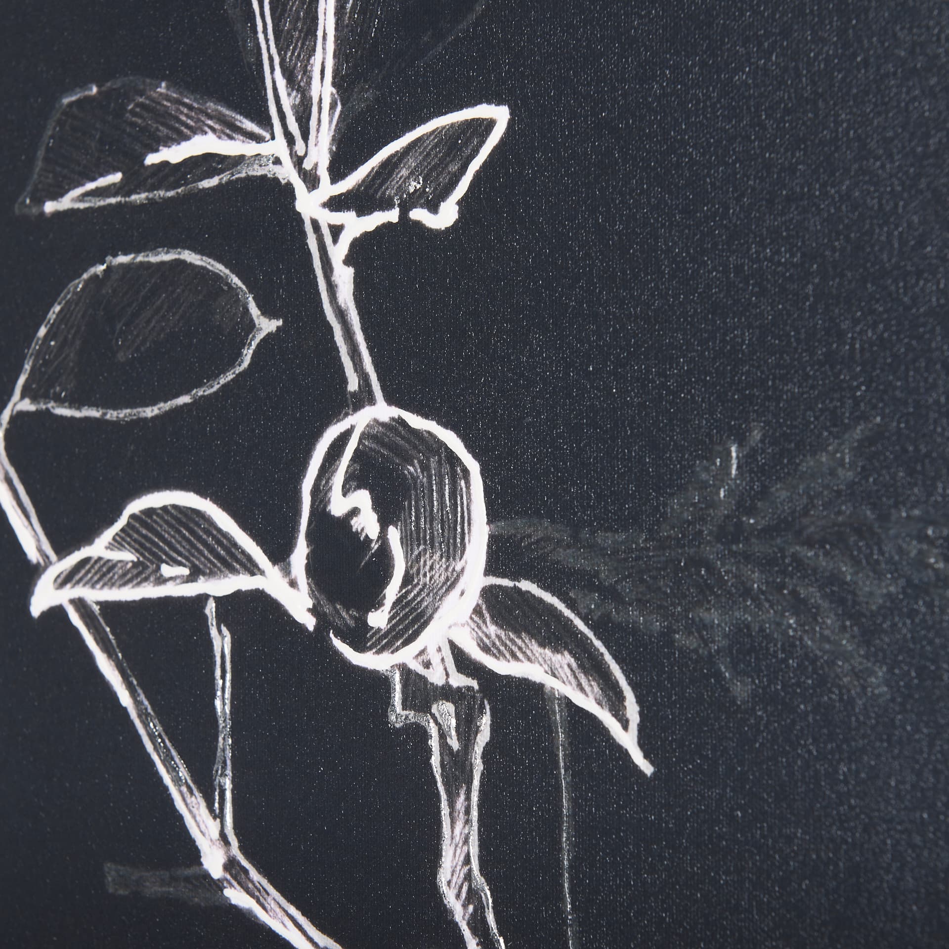 Ikebana Dark I by Mercana Studio a Hand Embellished Textured Canvas — product photograph