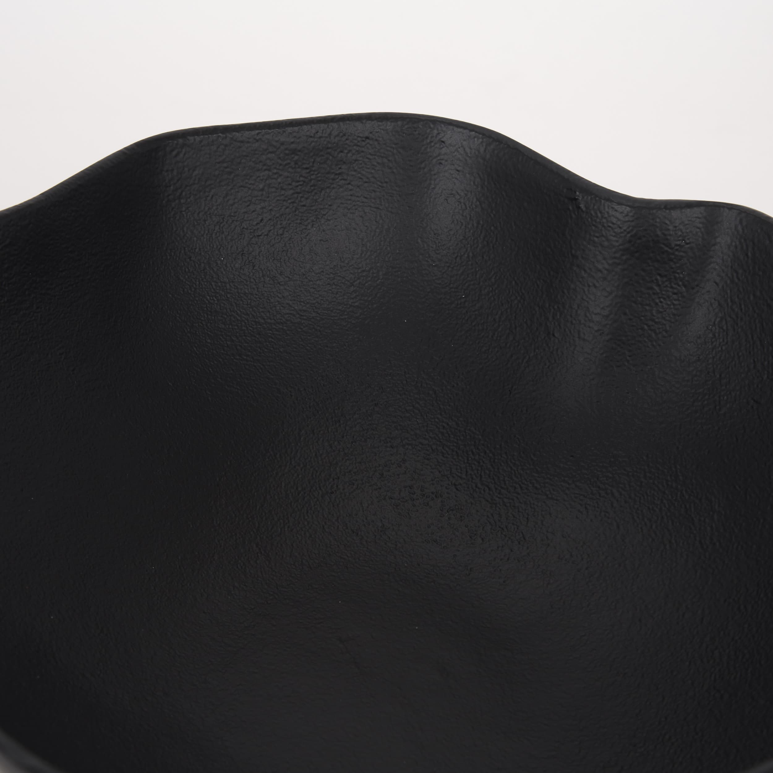 Radka Small Matte Black Metal Decorative Bowl — product photograph
