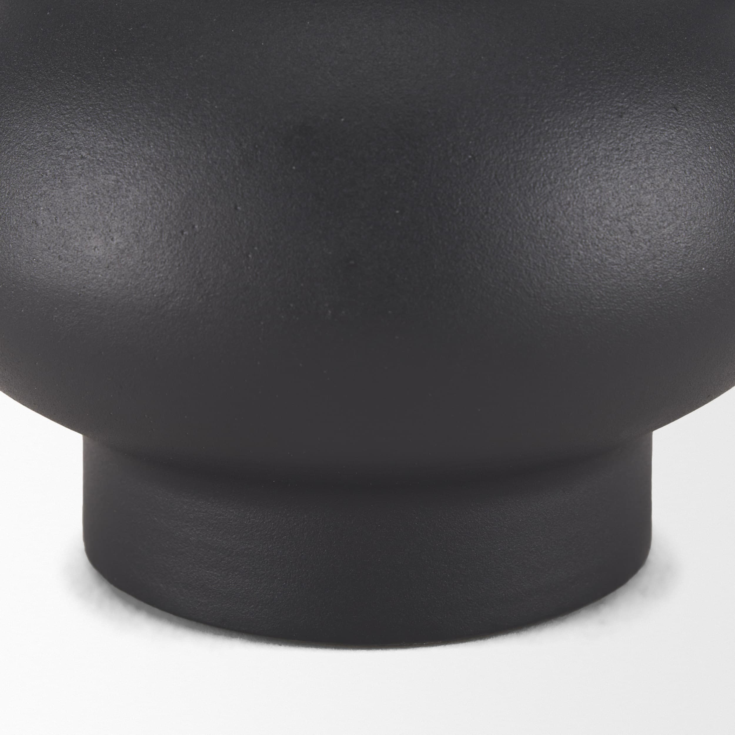 Tasya Large Matte Black w/ Handles Metal Vase — product photograph