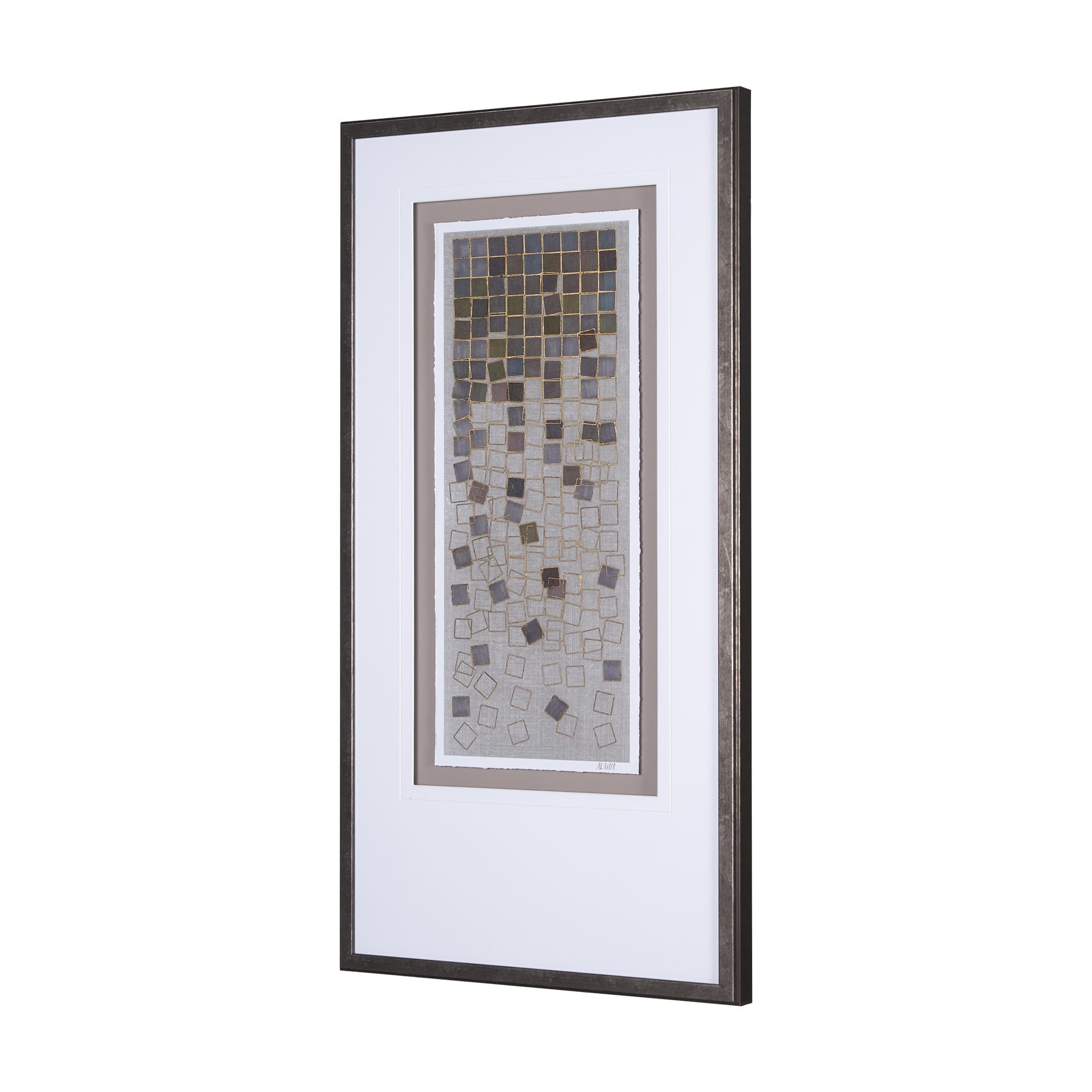 Broken Puzzle I by Mercana Studio a Hand Embellished Textured Framed Art Print Matted under Glass — product photograph