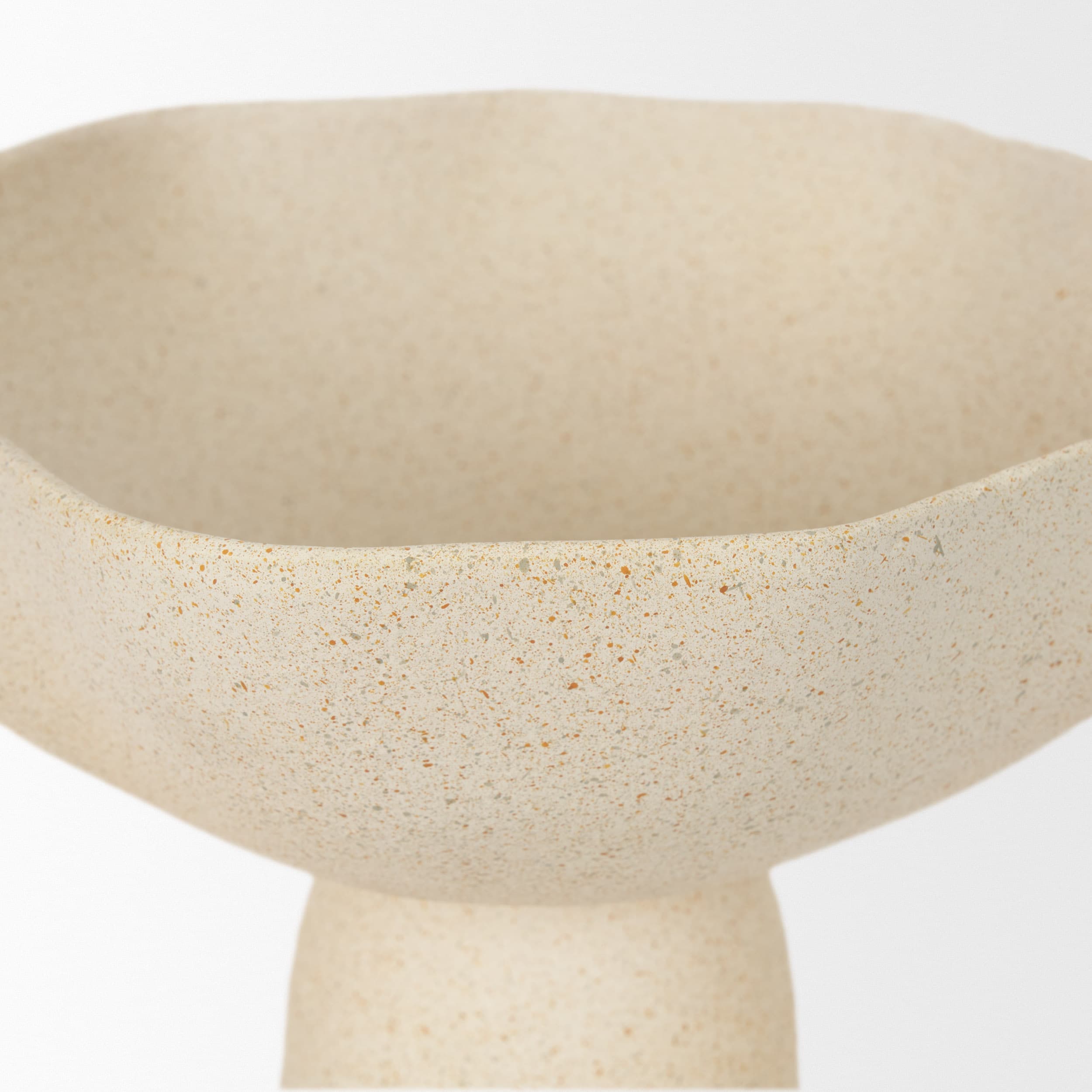 Radka Beige Textured Small Metal Decorative Bowl — product photograph