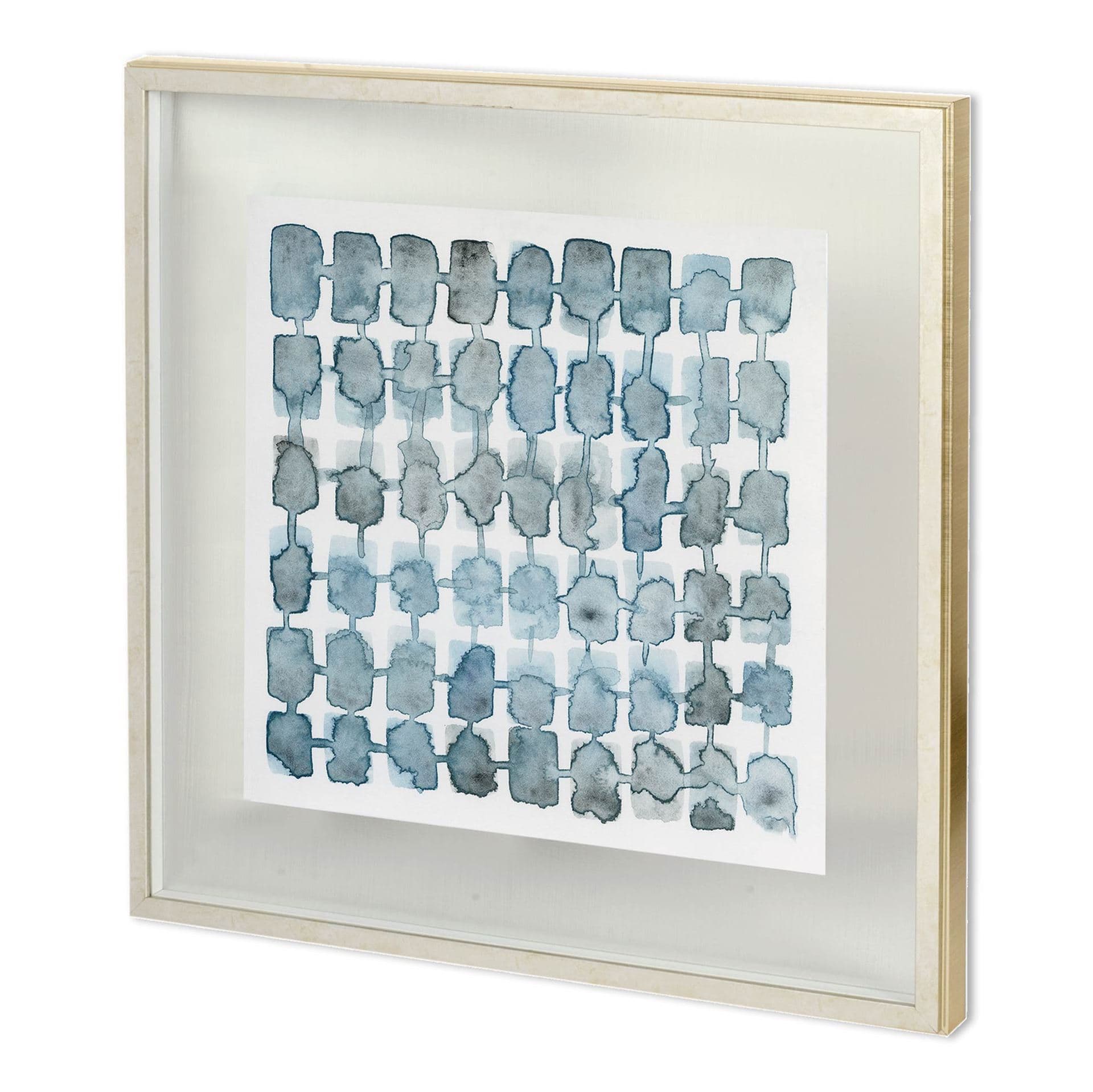 Water Patterns II by Mercana Studio a Hand Embellished Textured Framed Art Print Matted under Glass — product photograph