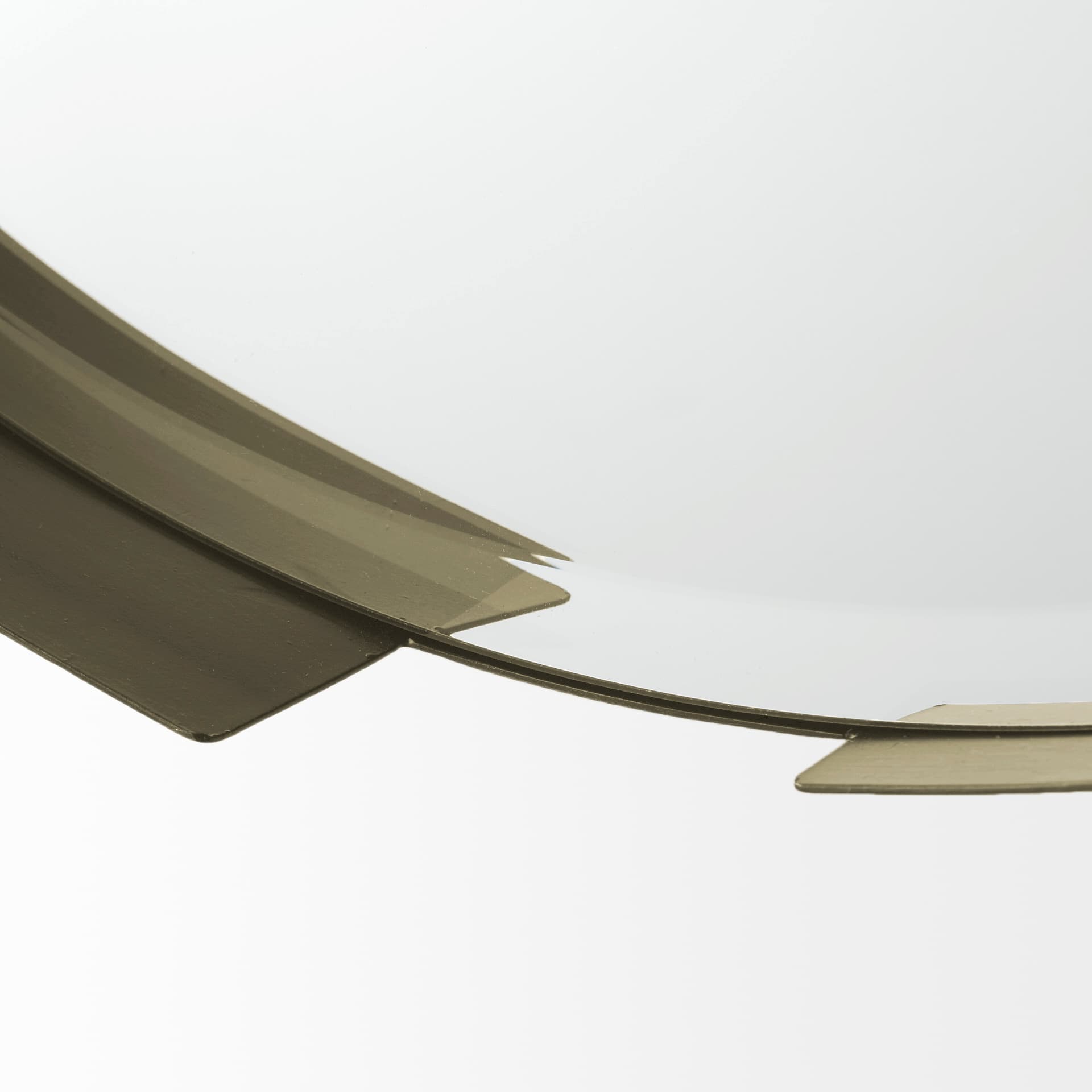 Adrianna 24.4" Gold Metal Round Mirror — product photograph