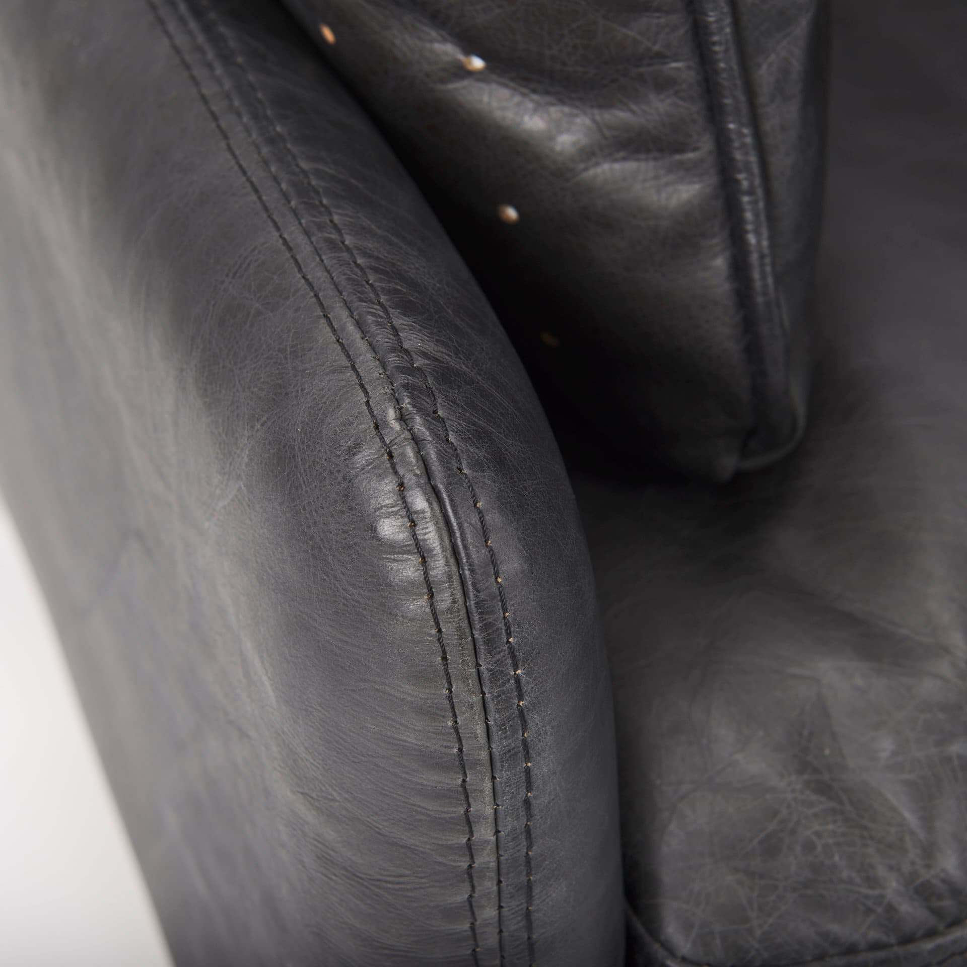 Cochrane 34.5L x 33.0W x 32.5H Black Leather Wrapped Chair — product photograph