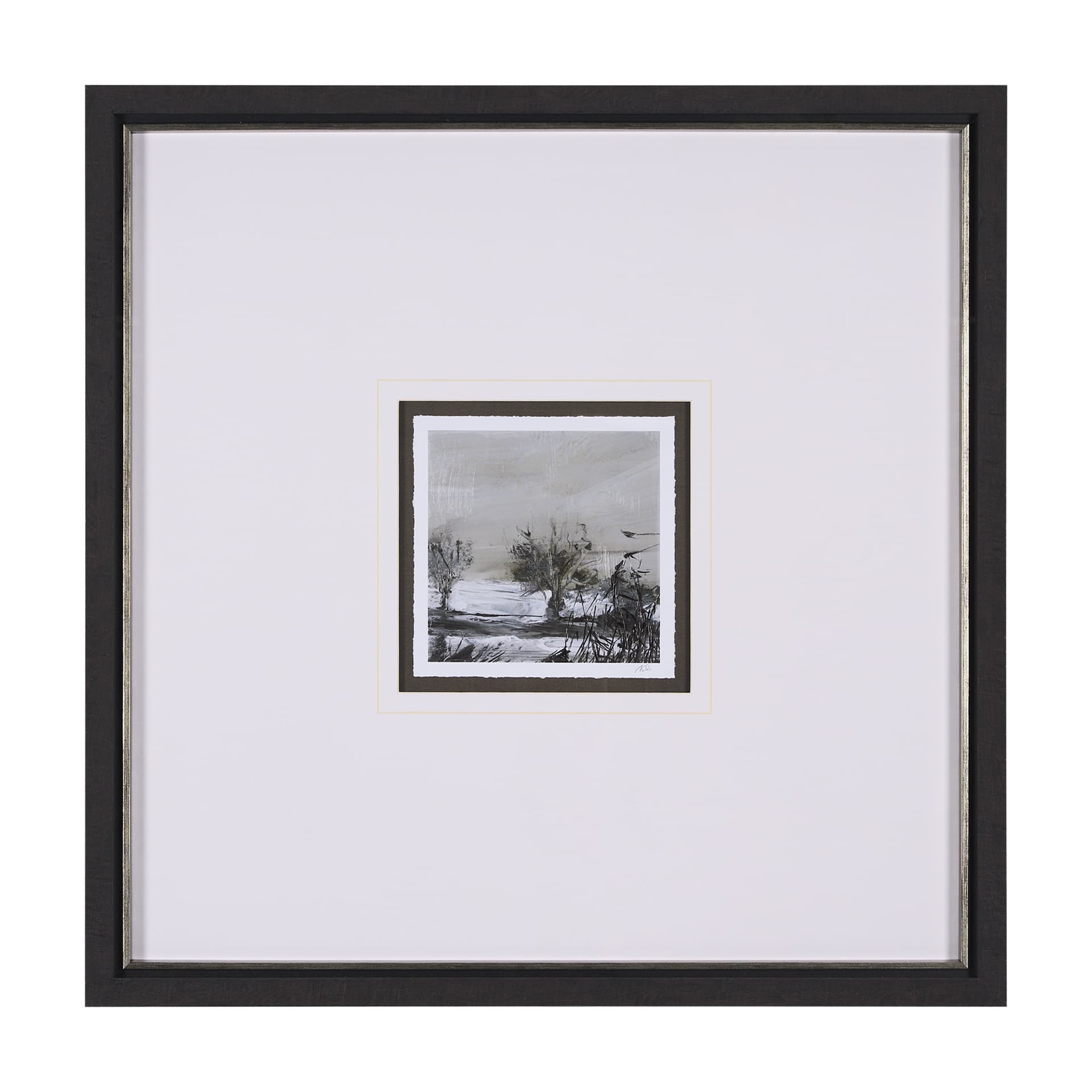 Winter Day IV by Mercana Studio a Hand Embellished Textured Framed Art Print Matted under Glass — product photograph
