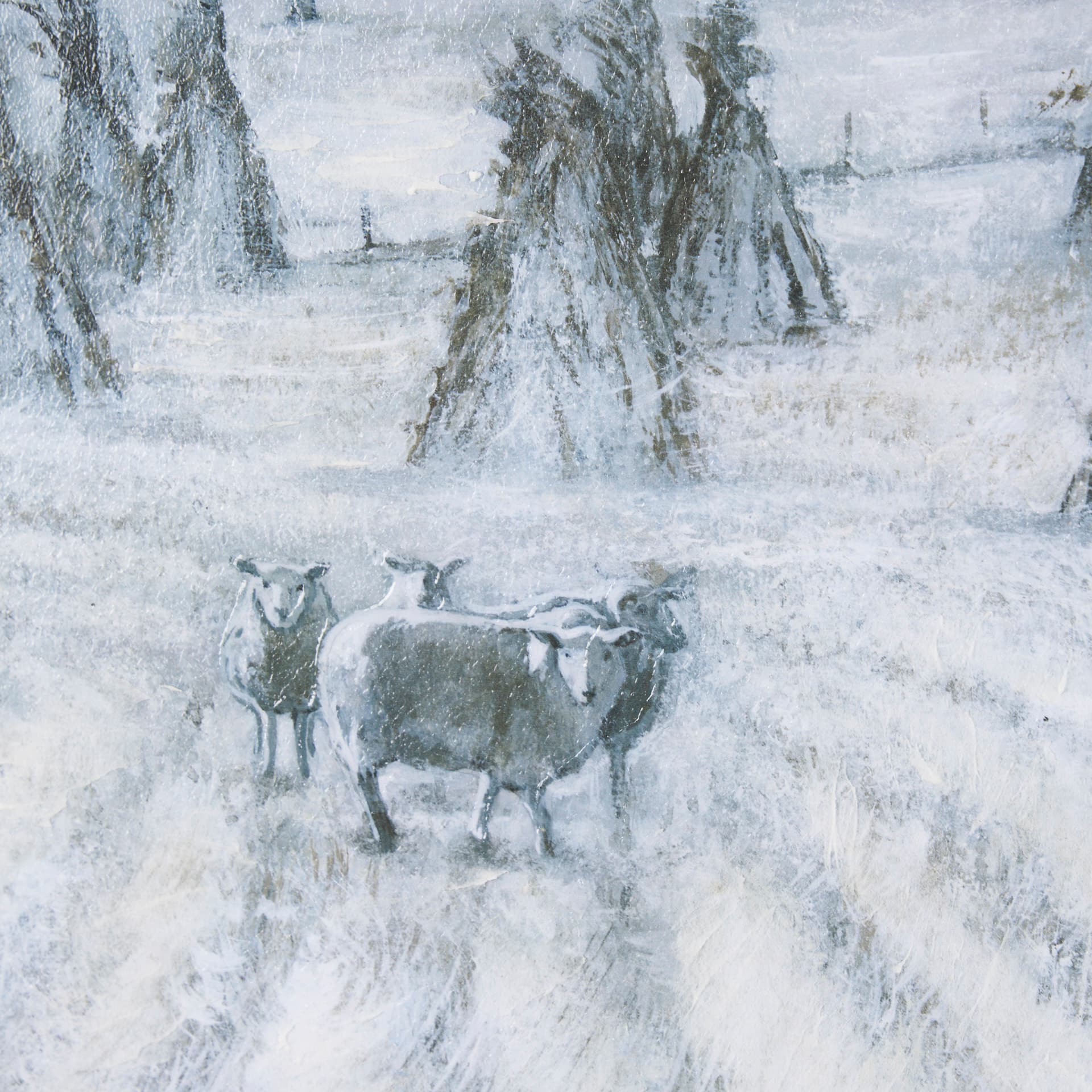 Winter On The Farm II by Mercana Studio a Hand Embellished Framed Art Print — product photograph