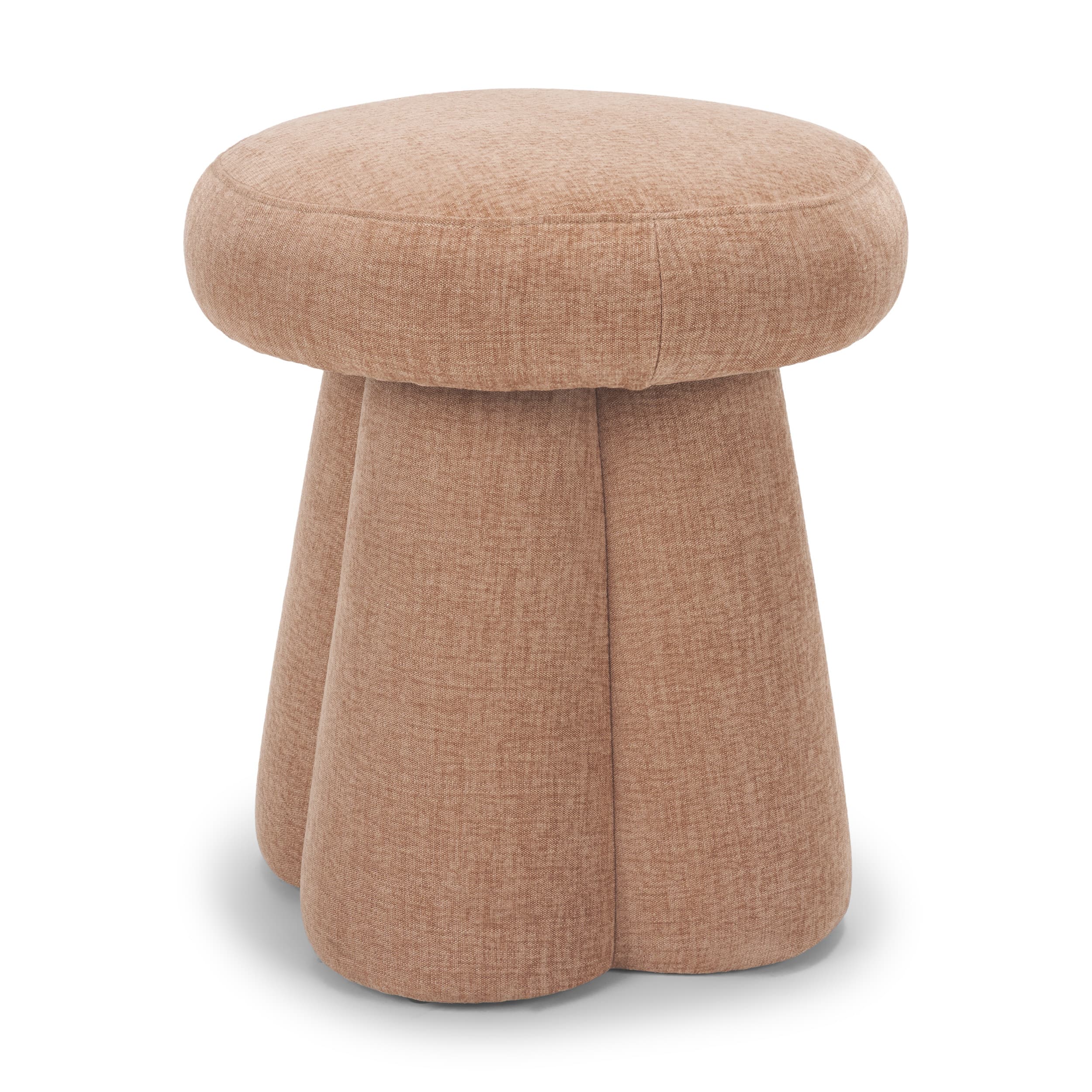 Oona Upholstered Ottoman | Sienna Fabric | 3 Legs — product photograph