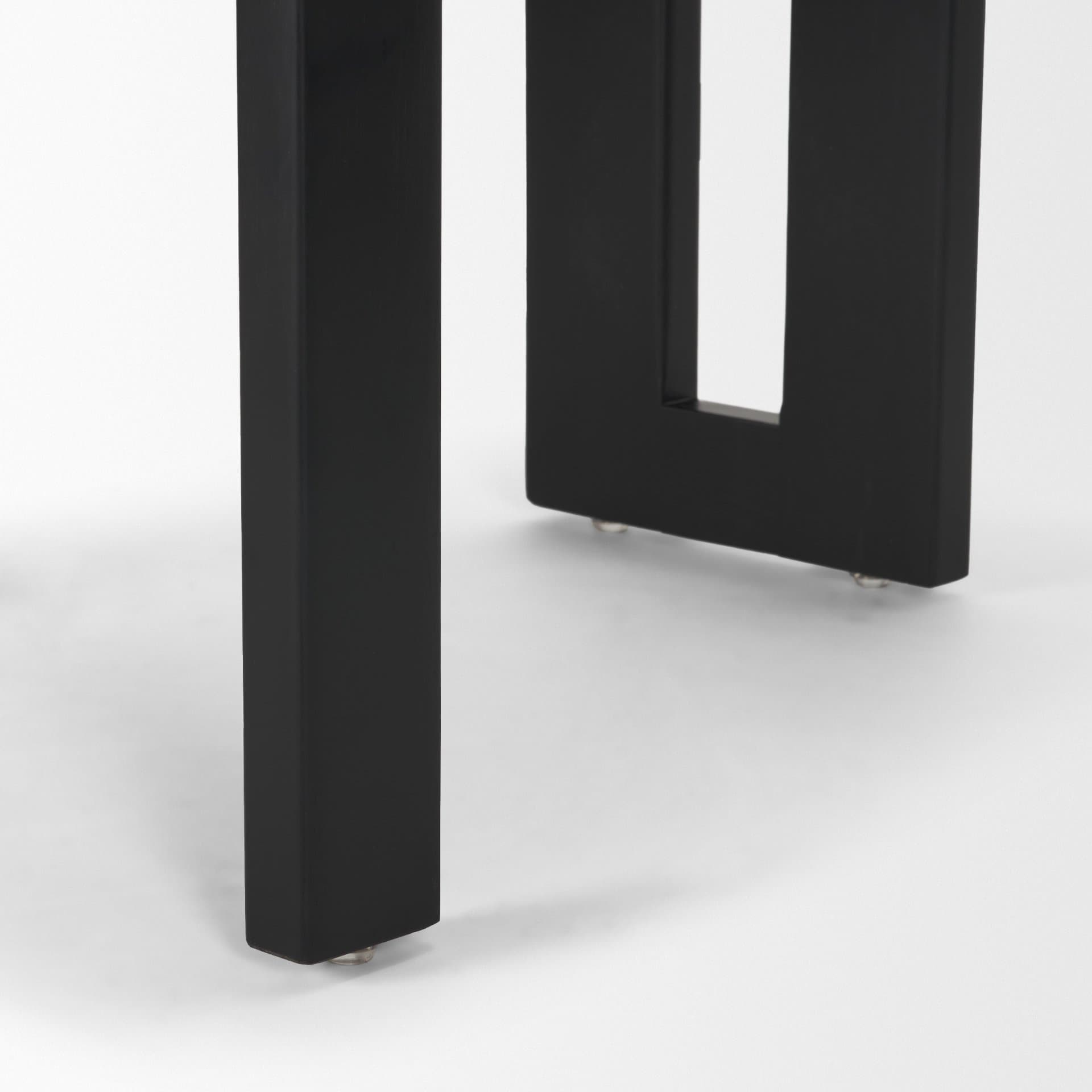 Tribeca Open Back Dining Side Chair | Charcoal Chenille w/ Black Wood — product photograph