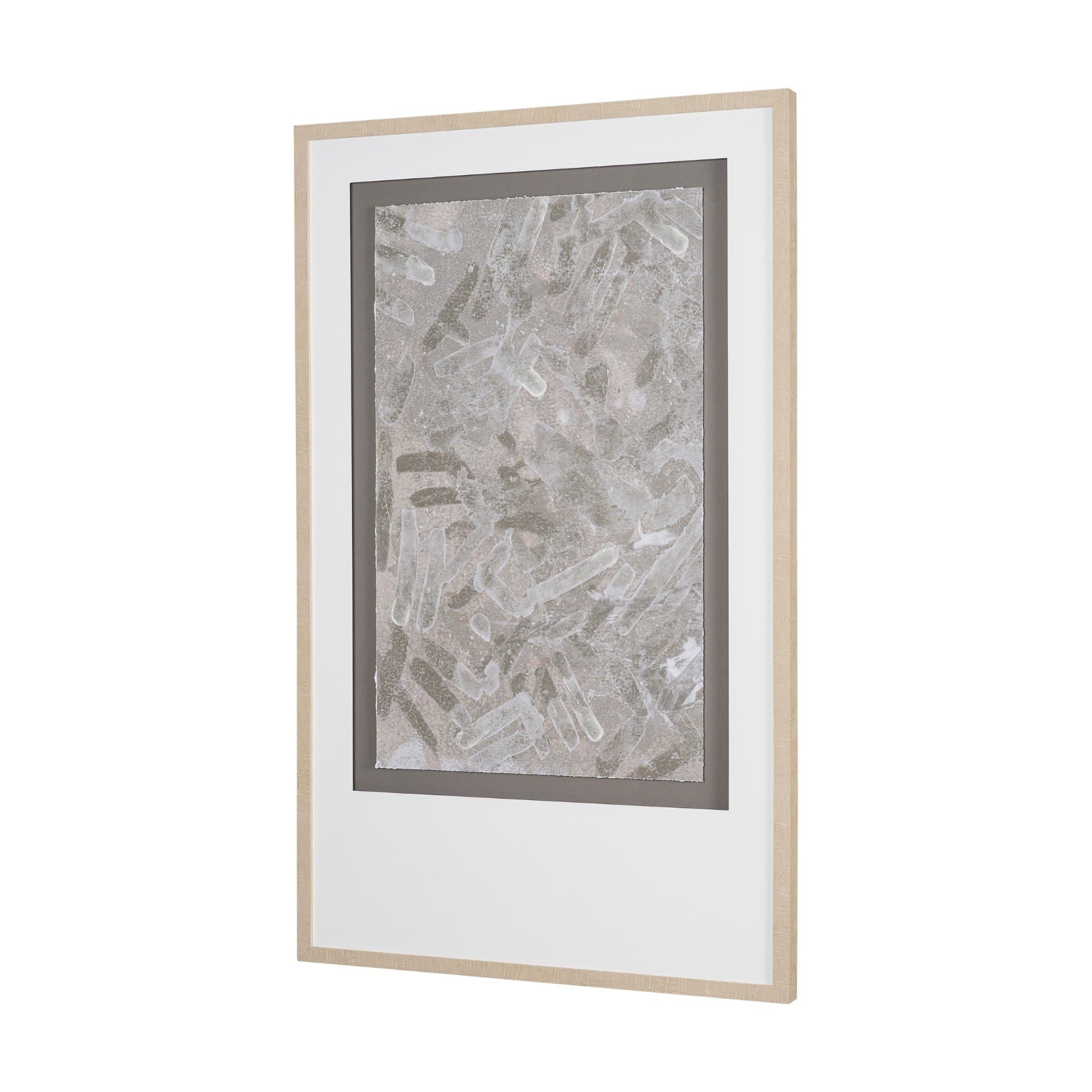 Soft Geometry I by Mercana Studio Hand-Embellished Textured Framed Artwork Matted under Glass — product photograph