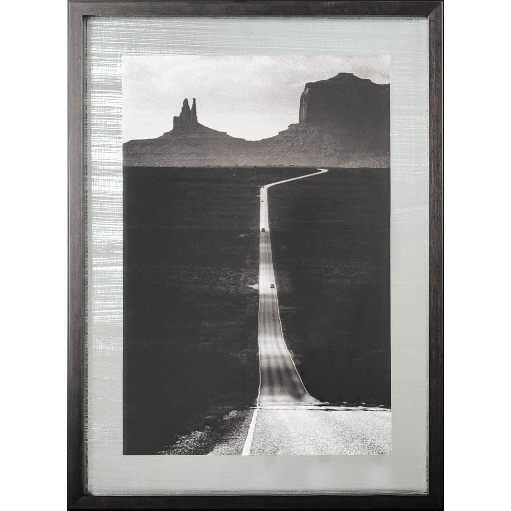 Desert Highway by Hakan Strand a Hand Embellished Textured Framed Art Photograph Matted under Glass — product photograph
