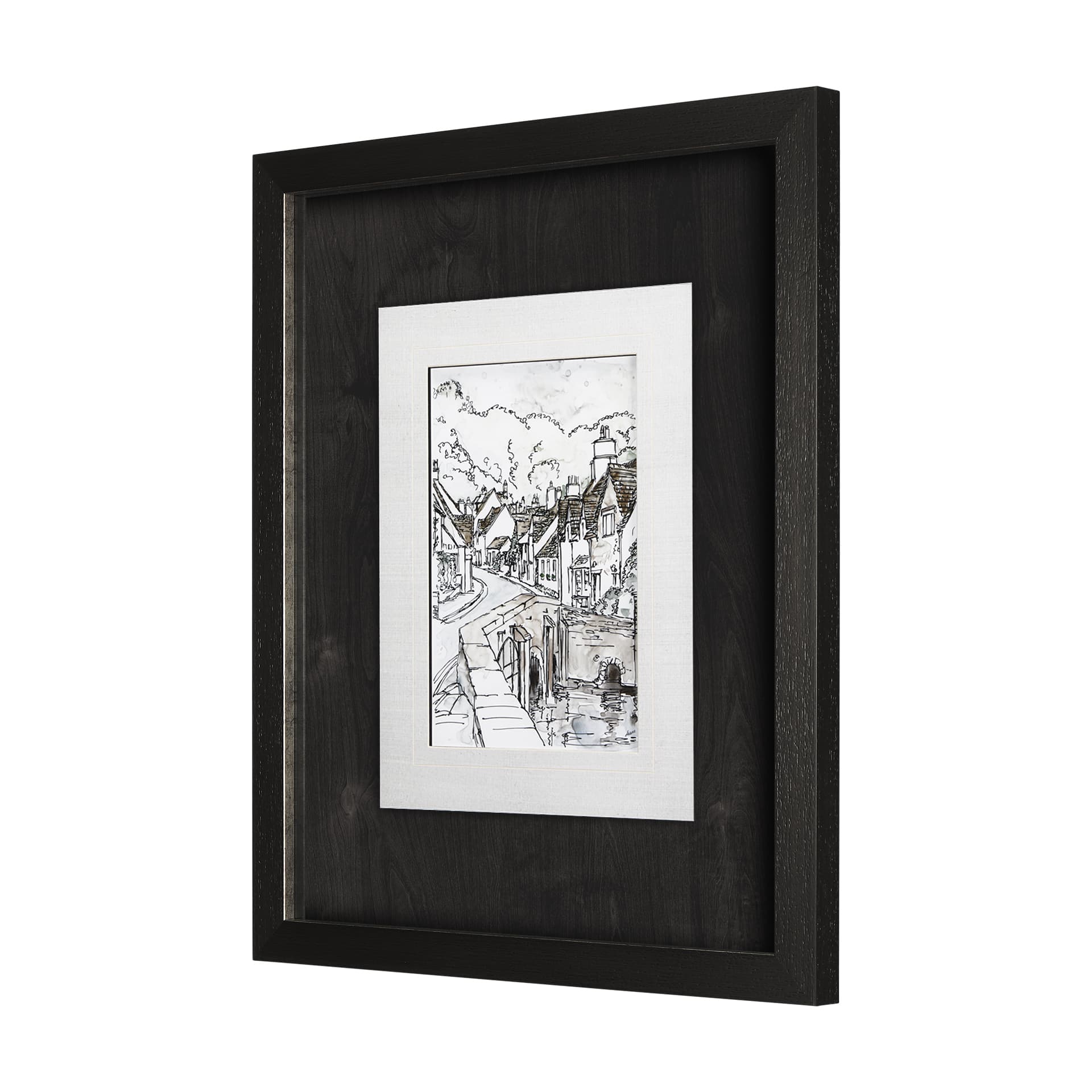 Travel memories VI by Natalia a Framed Art Print Matted under Glass — product photograph