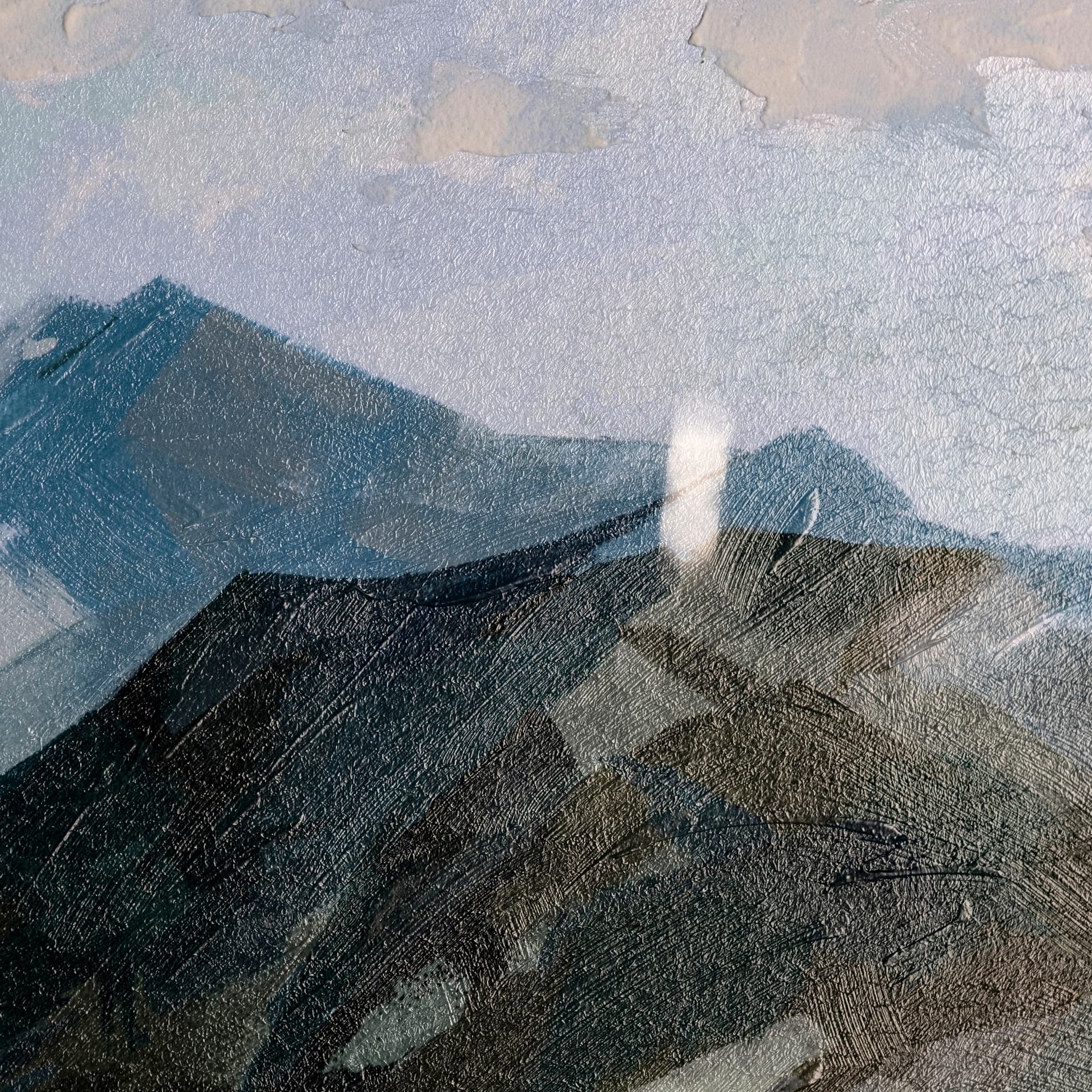 Vista II by Mercana Studio a Hand Embellished Textured Framed Art Print Matted under Glass — product photograph