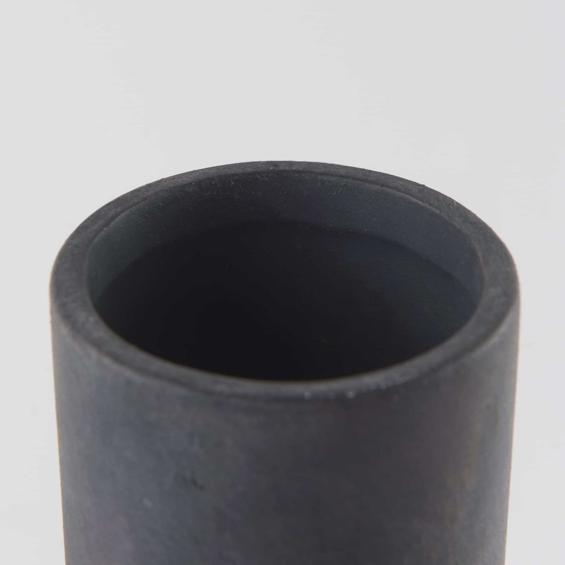 Esme 7.1L x 7.1W x 15.0H Dark Gray Ceramic Vase — product photograph