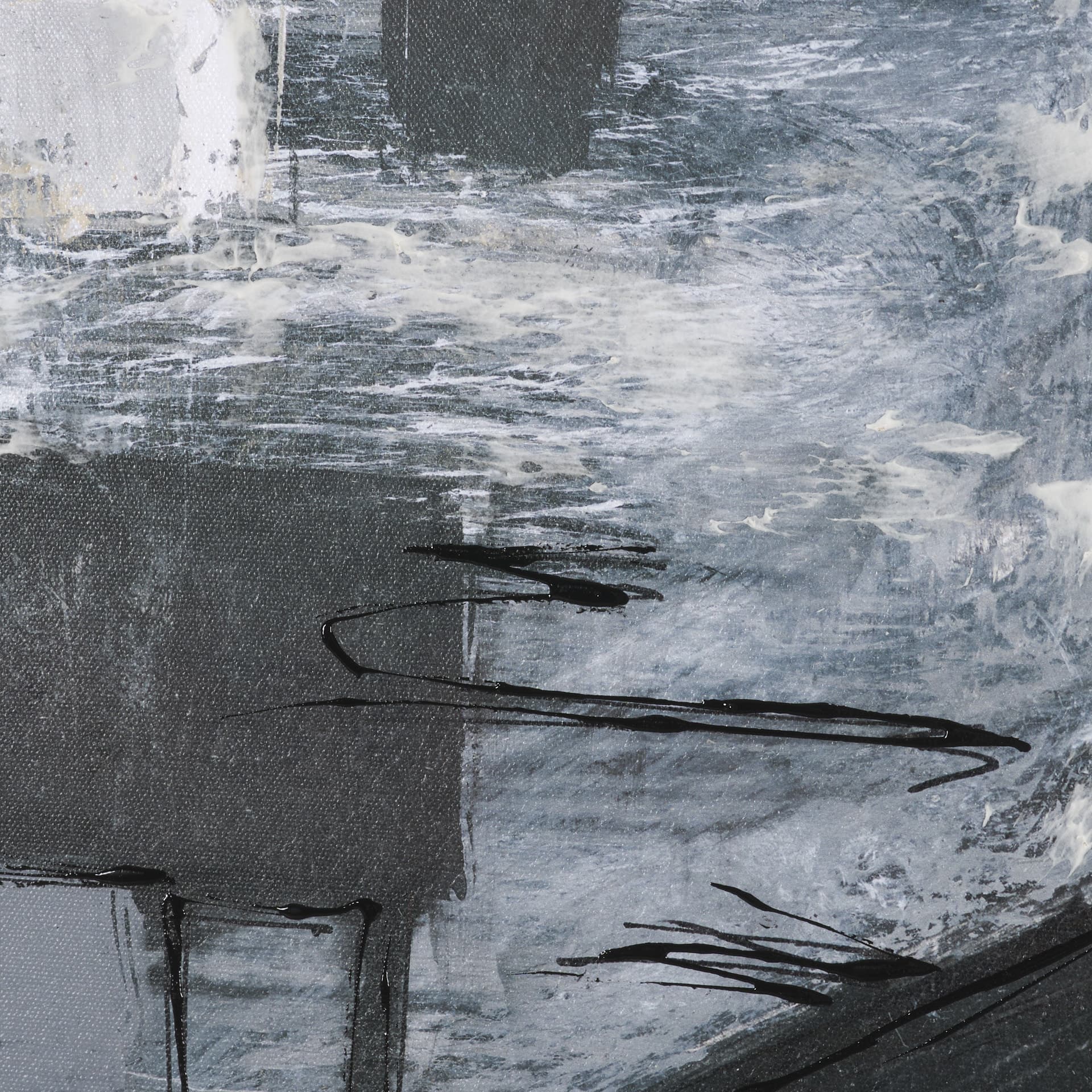 Community 4C by Mercana Studio Hand-Embellished Textured Framed Canvas Artwork — product photograph