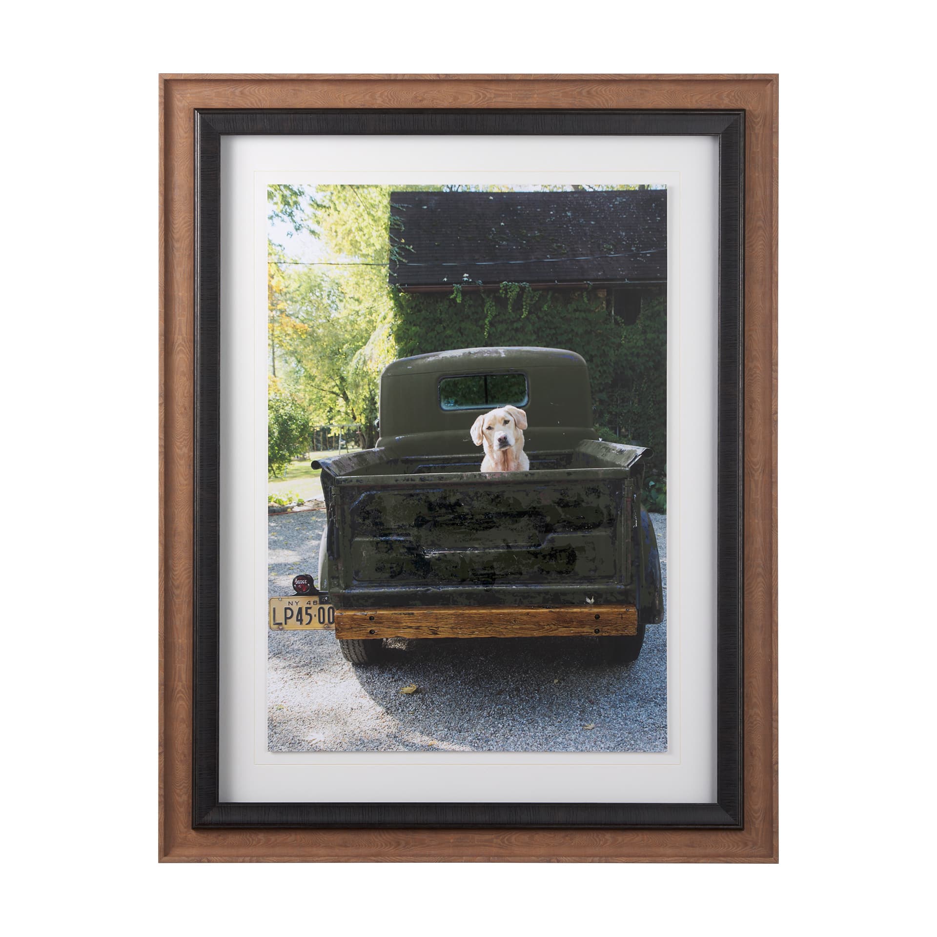 Get Out of Dodge Hunter Green by Mercana a Hand Embellished Framed Photo Art Print Matted under Glas — product photograph