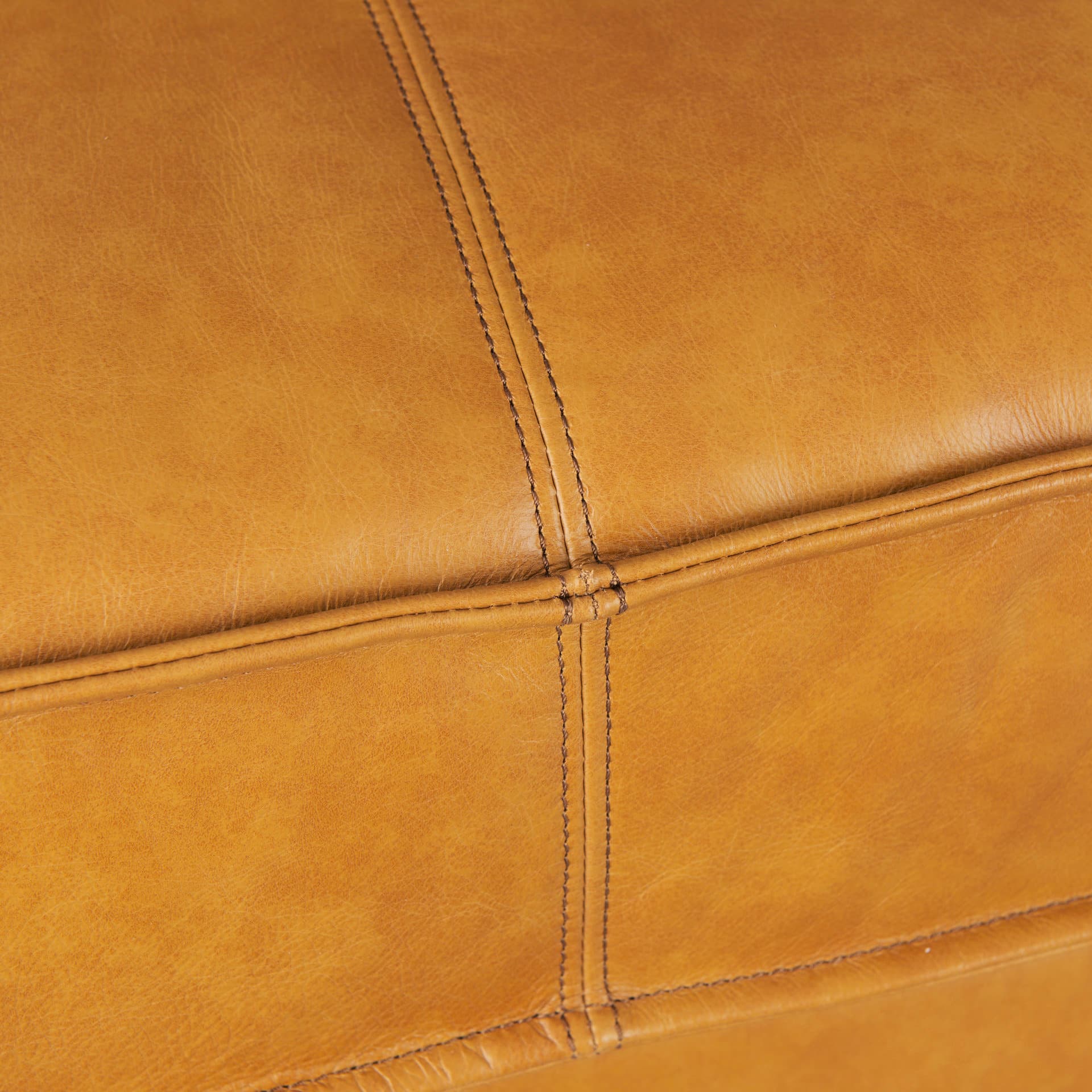 D'Arcy 88.0L x 37.0W x 34.0H Tan Leather Sofa — product photograph