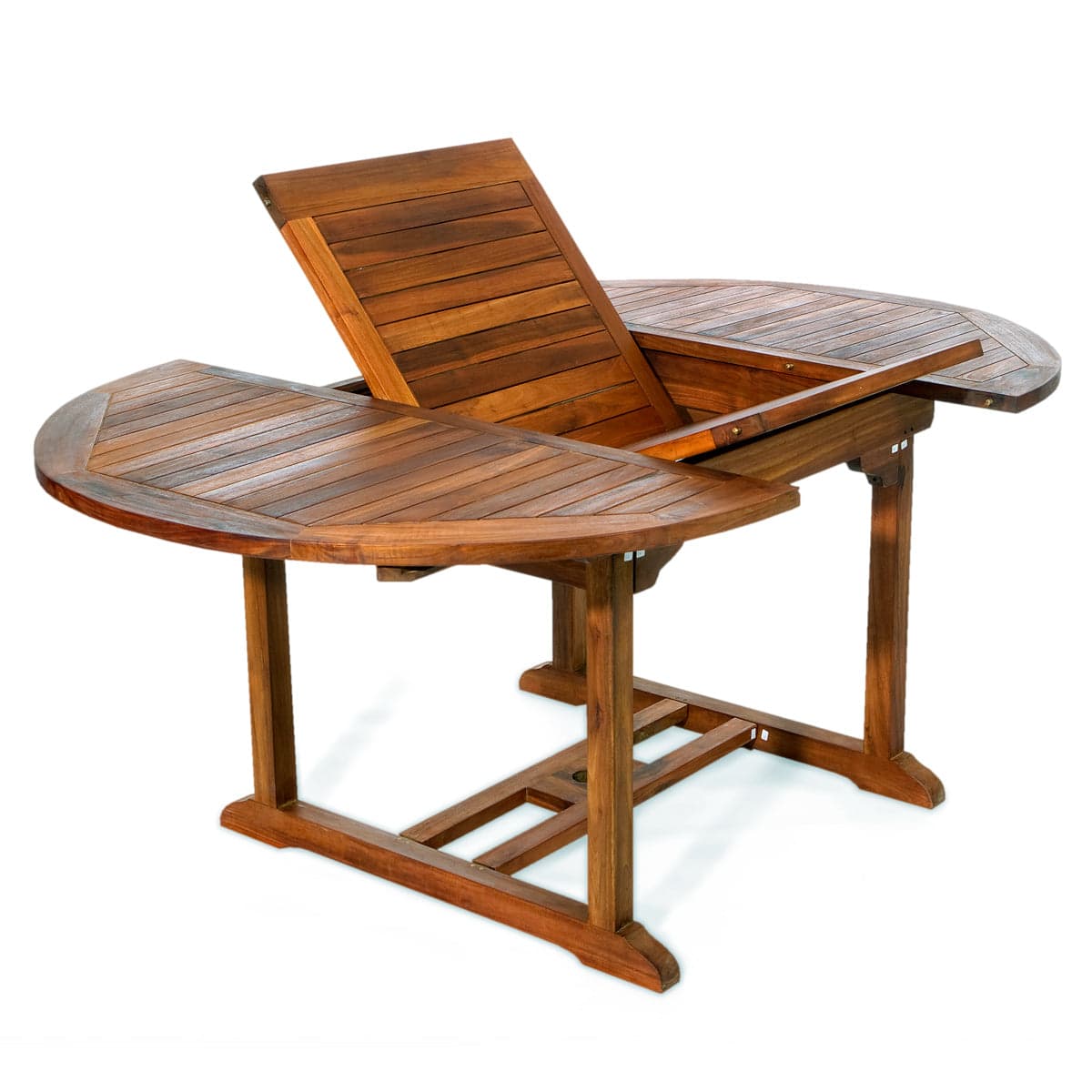 Teak Oval Extension Patio Table TE70 — product photograph