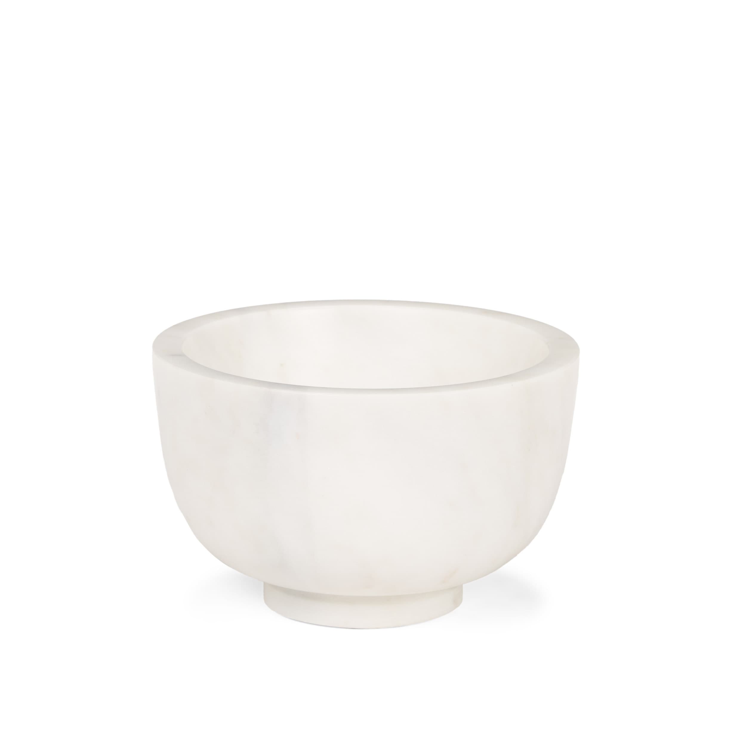 Katora Small Premium Solid White Marble Bowl — product photograph