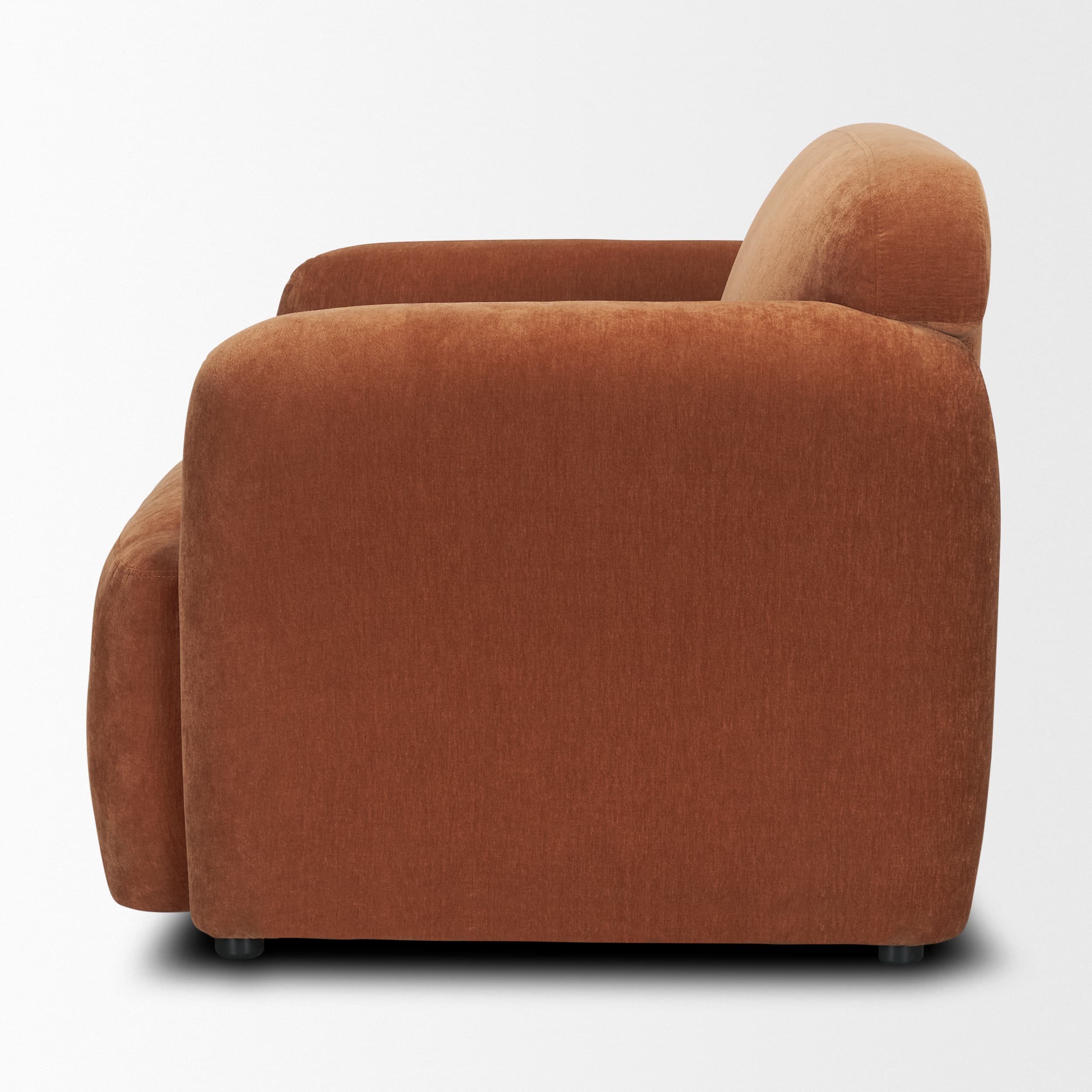 Saga Stonewashed Rust Chenille Fabric Upholstered Chair — product photograph