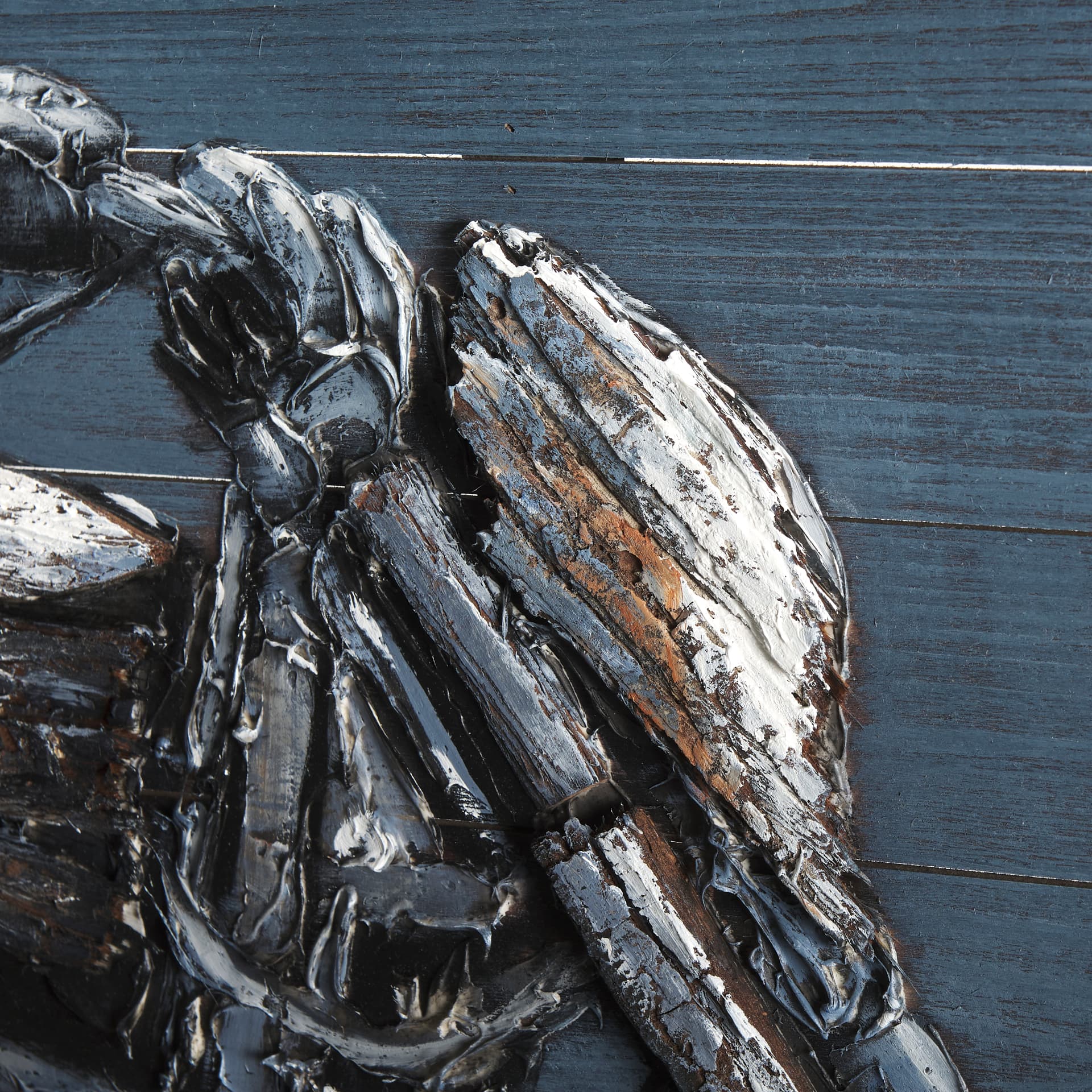 Vintage Cylinder 60x36 Hand Painted on Wood Oil Painting — product photograph