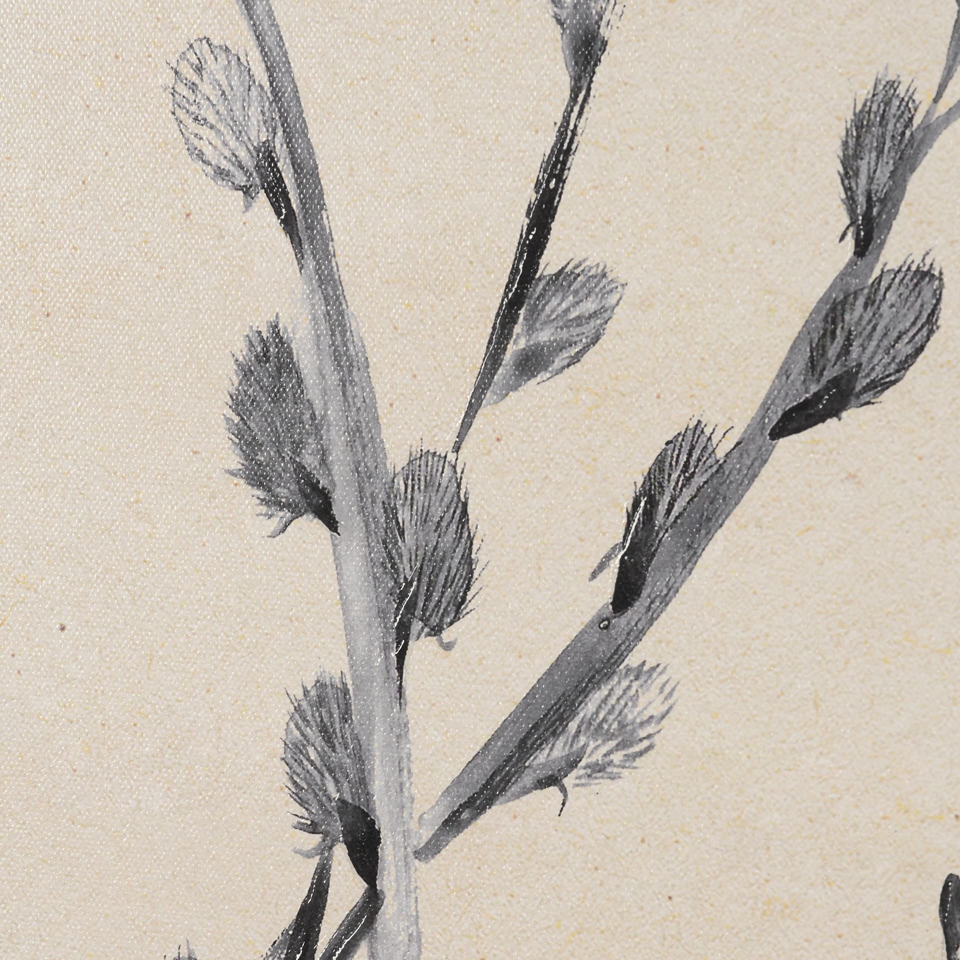 Pussy Willow by Cristina Bartl Villa Hand-Embellished Textured Framed Artwork Matted under Glass — product photograph