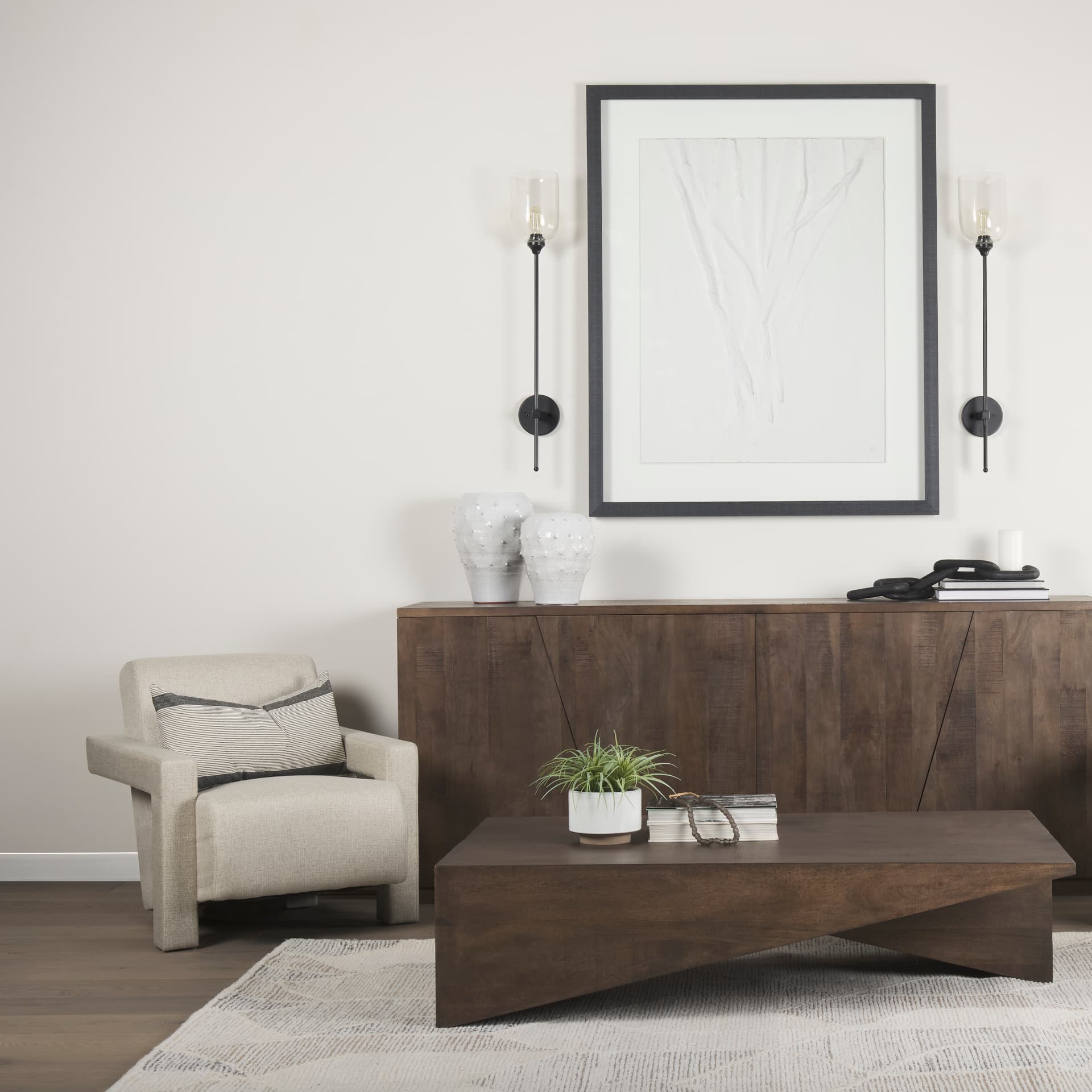 Sovereign Oatmeal Fully Upholstered Accent Chair — product photograph