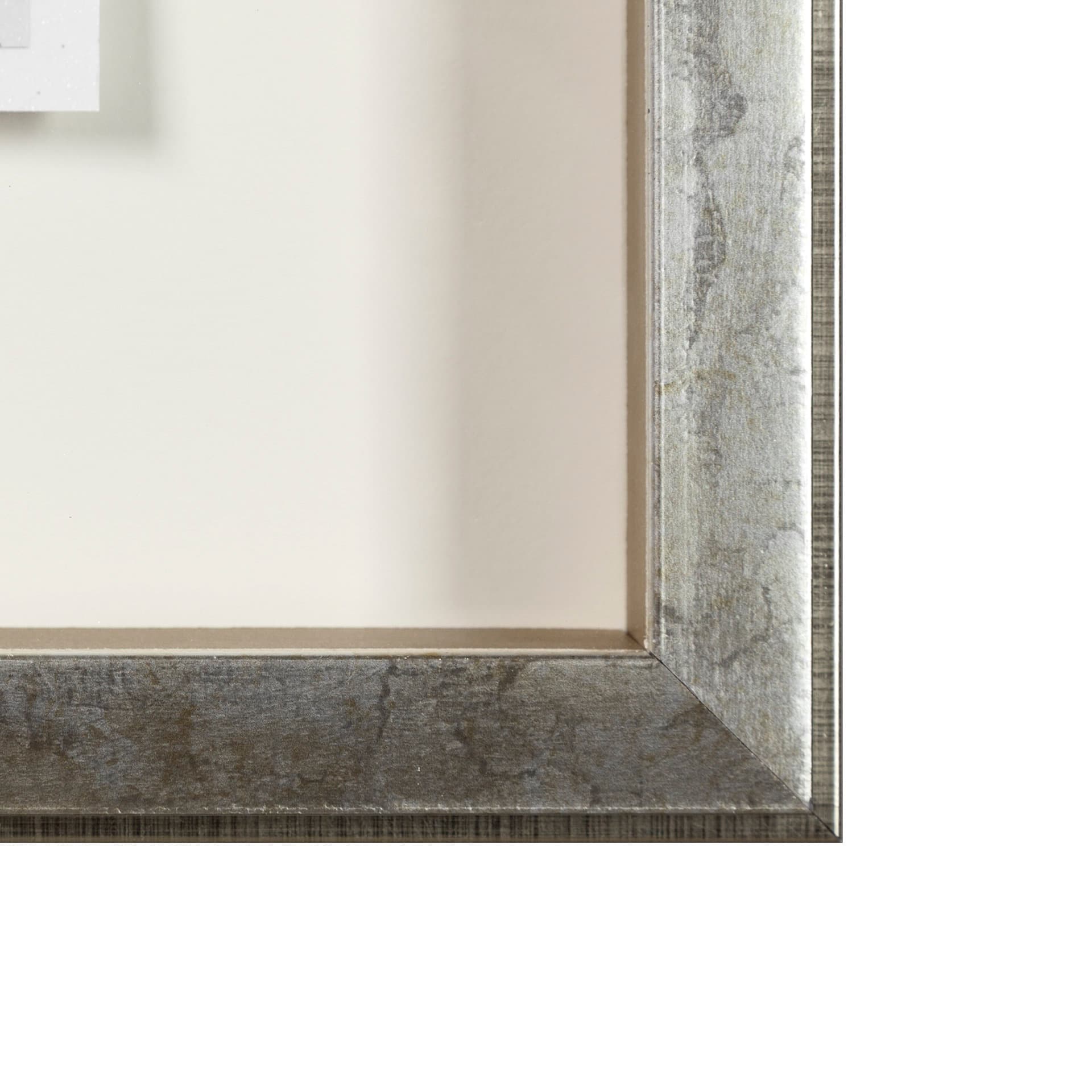Deco Patterning III by Victoria Barnes Hand Embellished Textured Framed Art Print Matted under Glass — product photograph