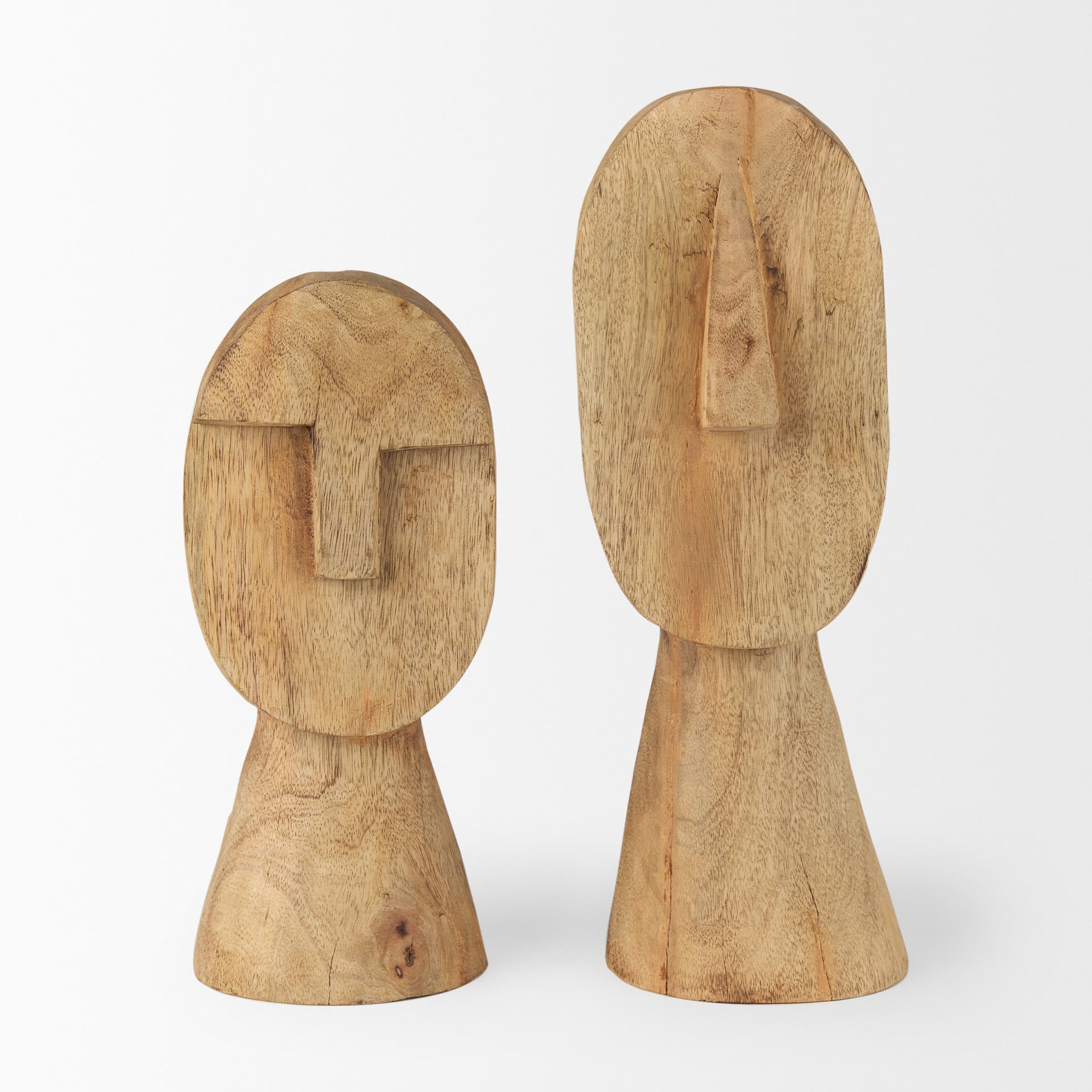 Ivan Large Wooden Head Sculpture — product photograph