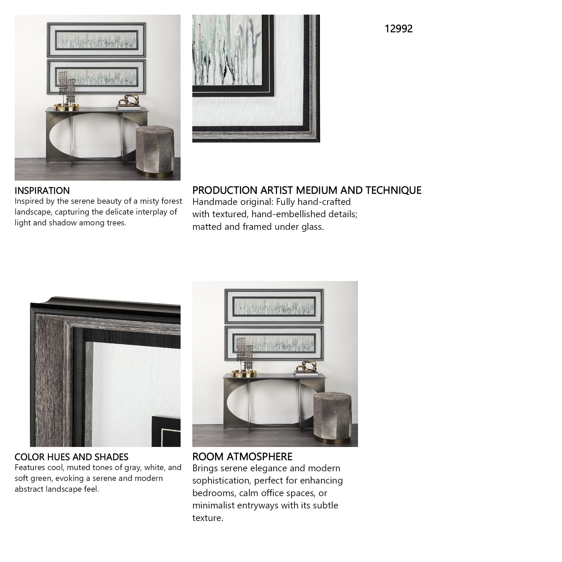 Argentiferous by Studio M a handmade Original Framed Artwork under Glass — in a styled room