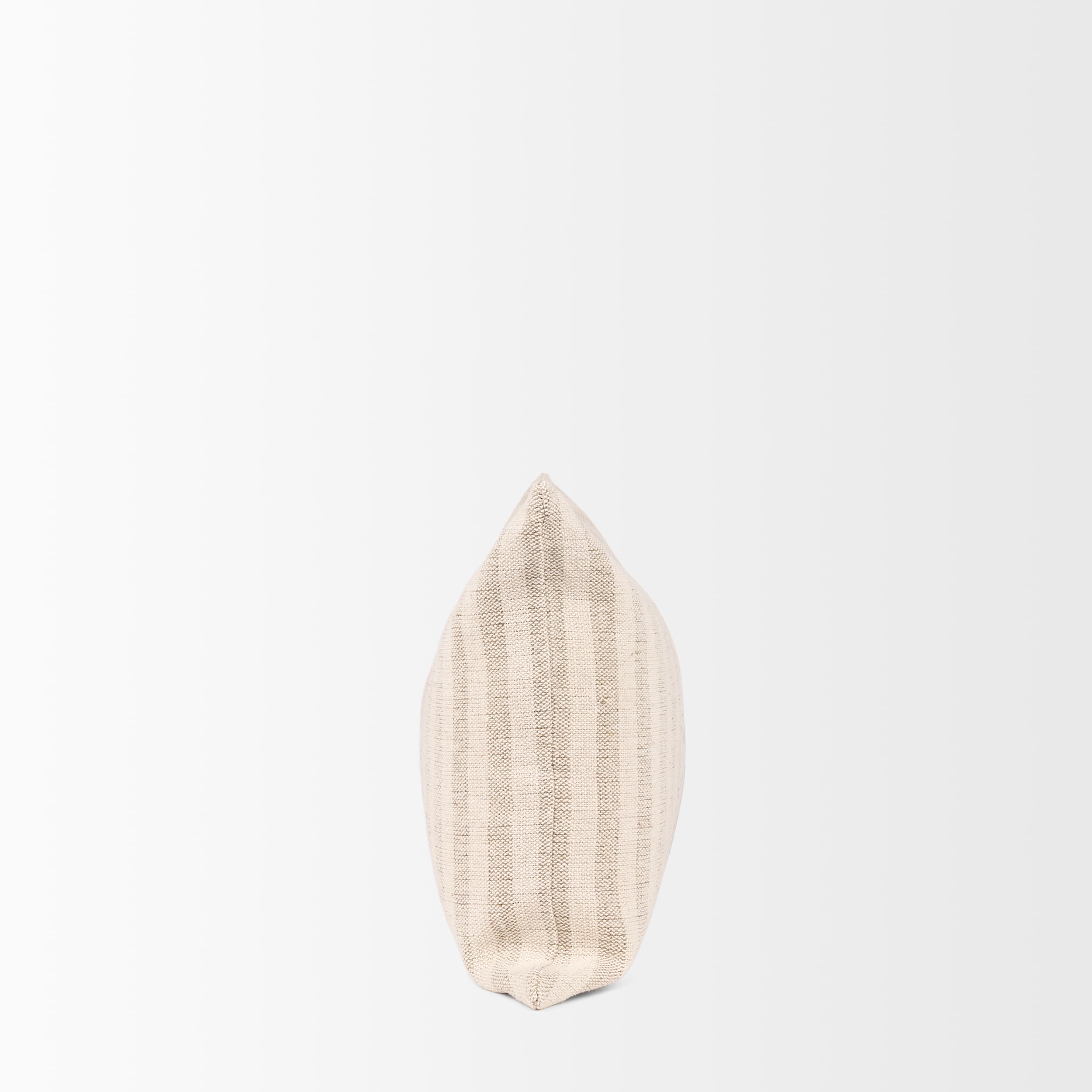 Jace 14x26 Cream w/ Beige Stripe Lumbar Decorative Pillow Cover — product photograph