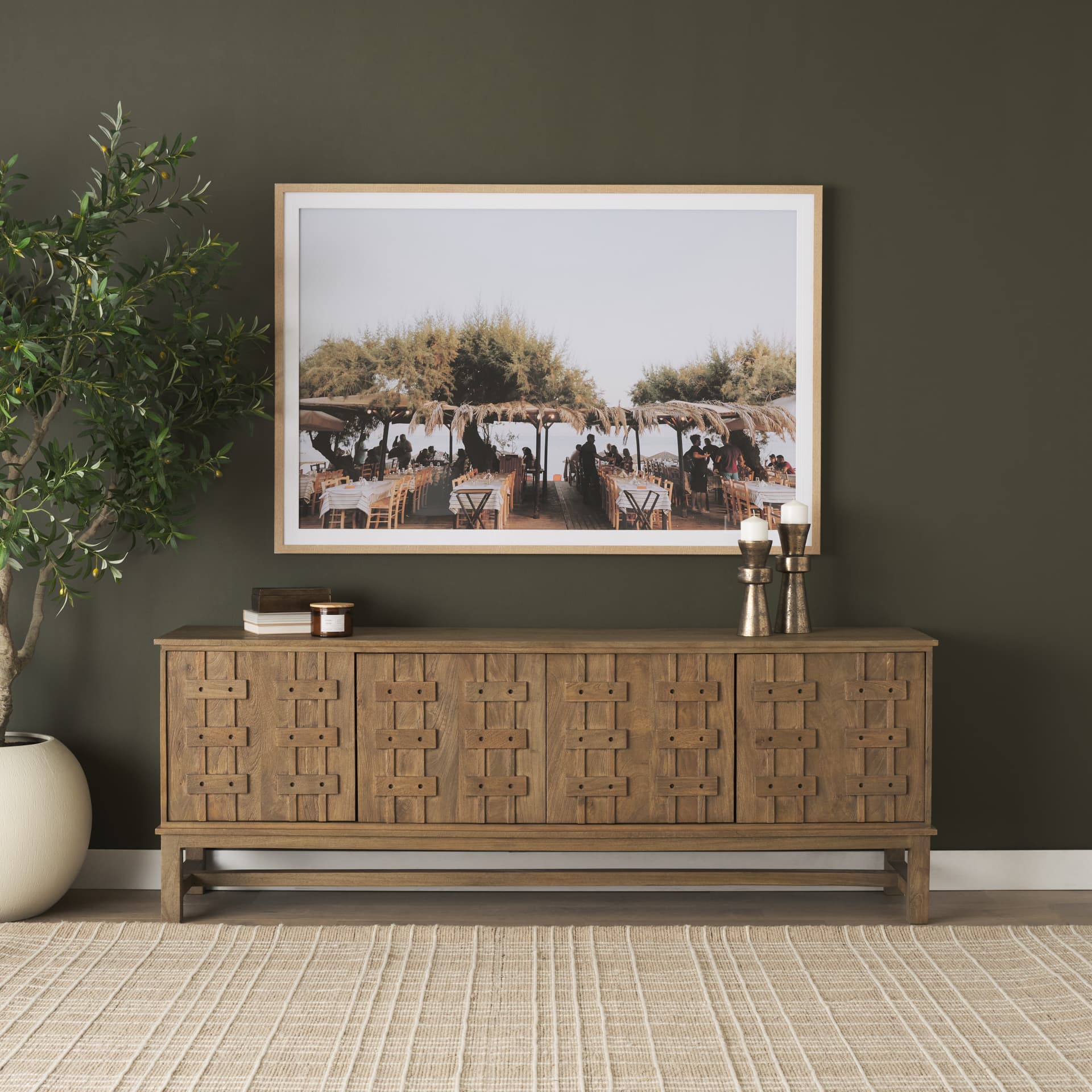 Greek Feast by Kelly Frere FramedPhoto Print Matted under Glass — product photograph