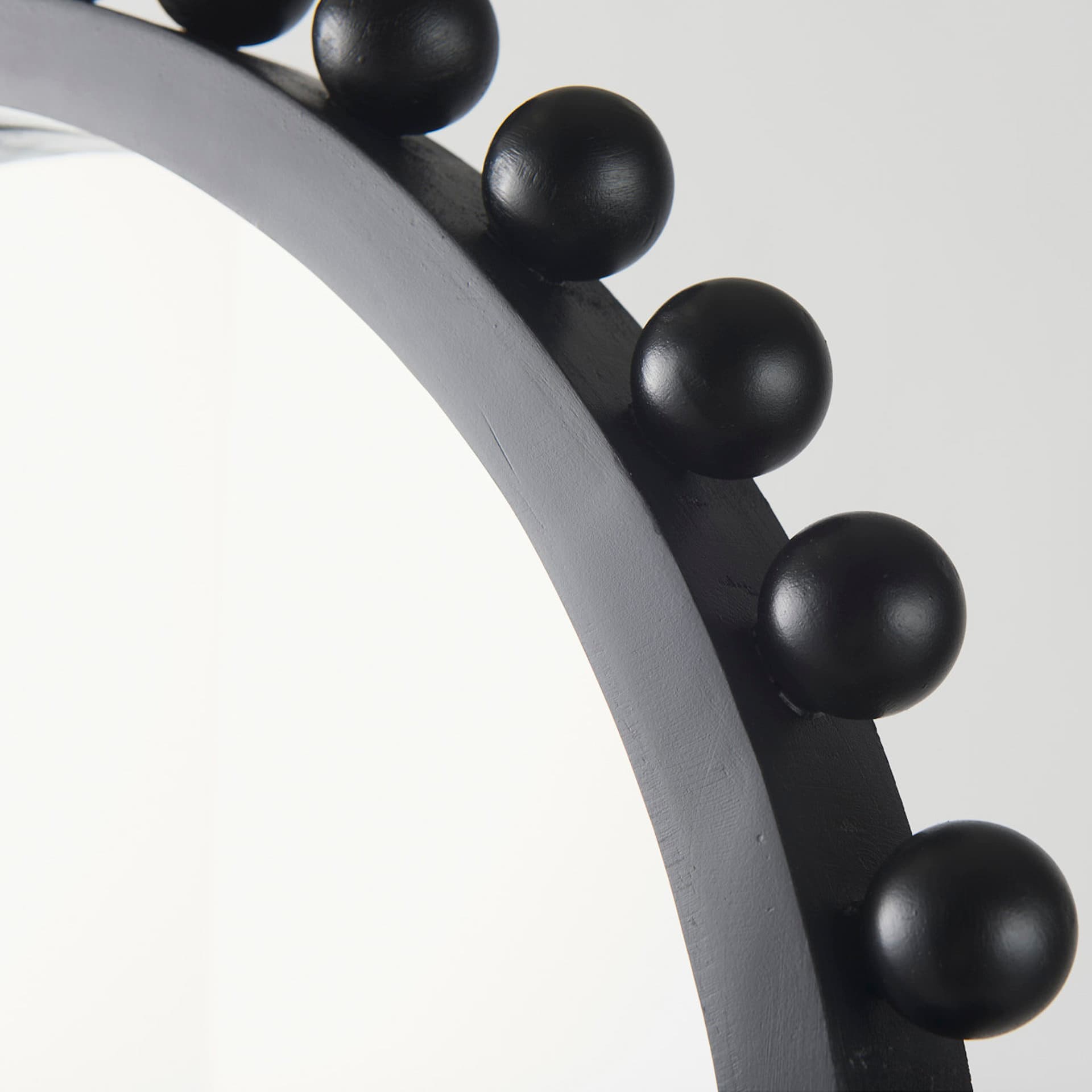 Leeds 23L x 35H Black Wood Arch Frame Mirror — product photograph