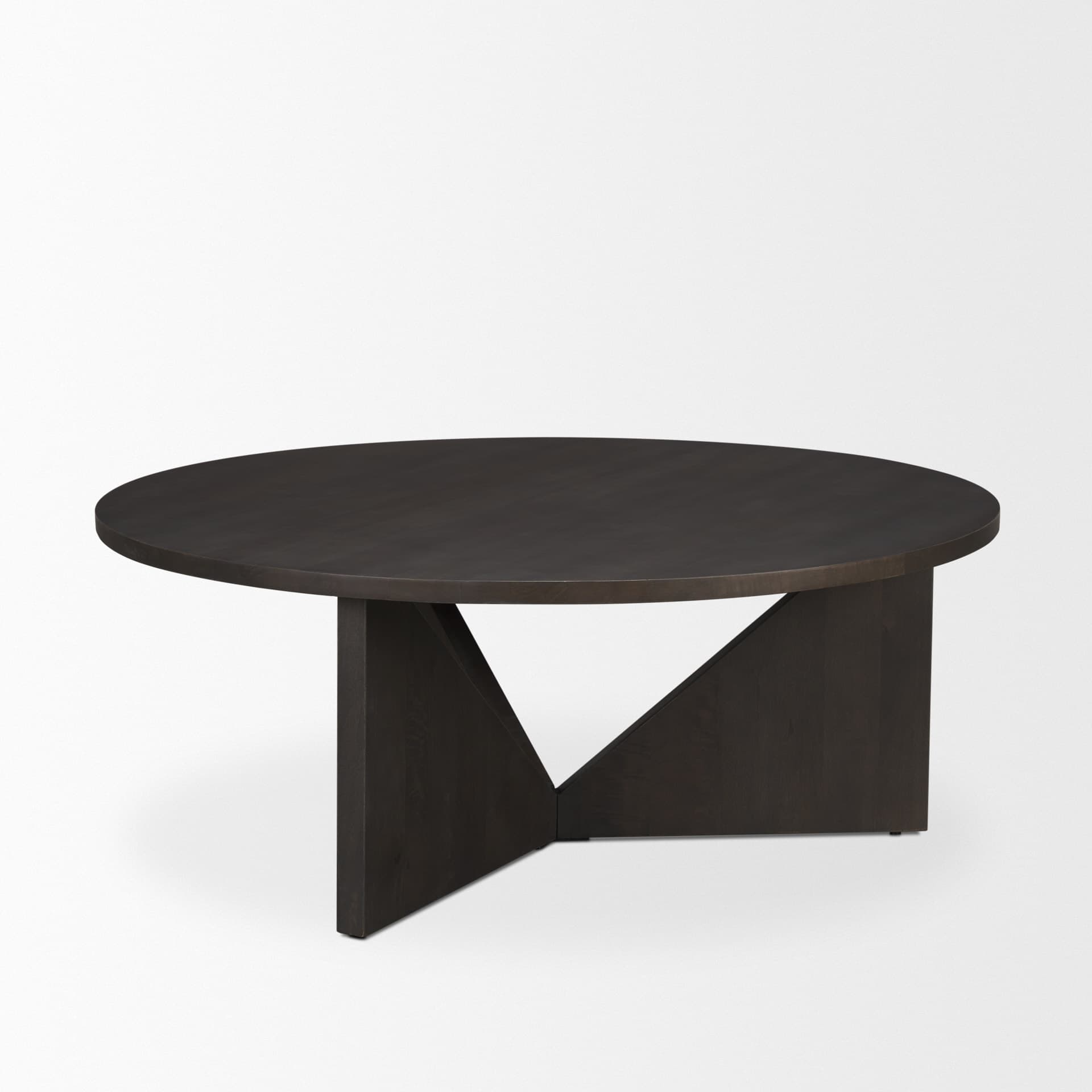 Tarro Brown Wood w/ Triangle Legs Coffee Table — product photograph