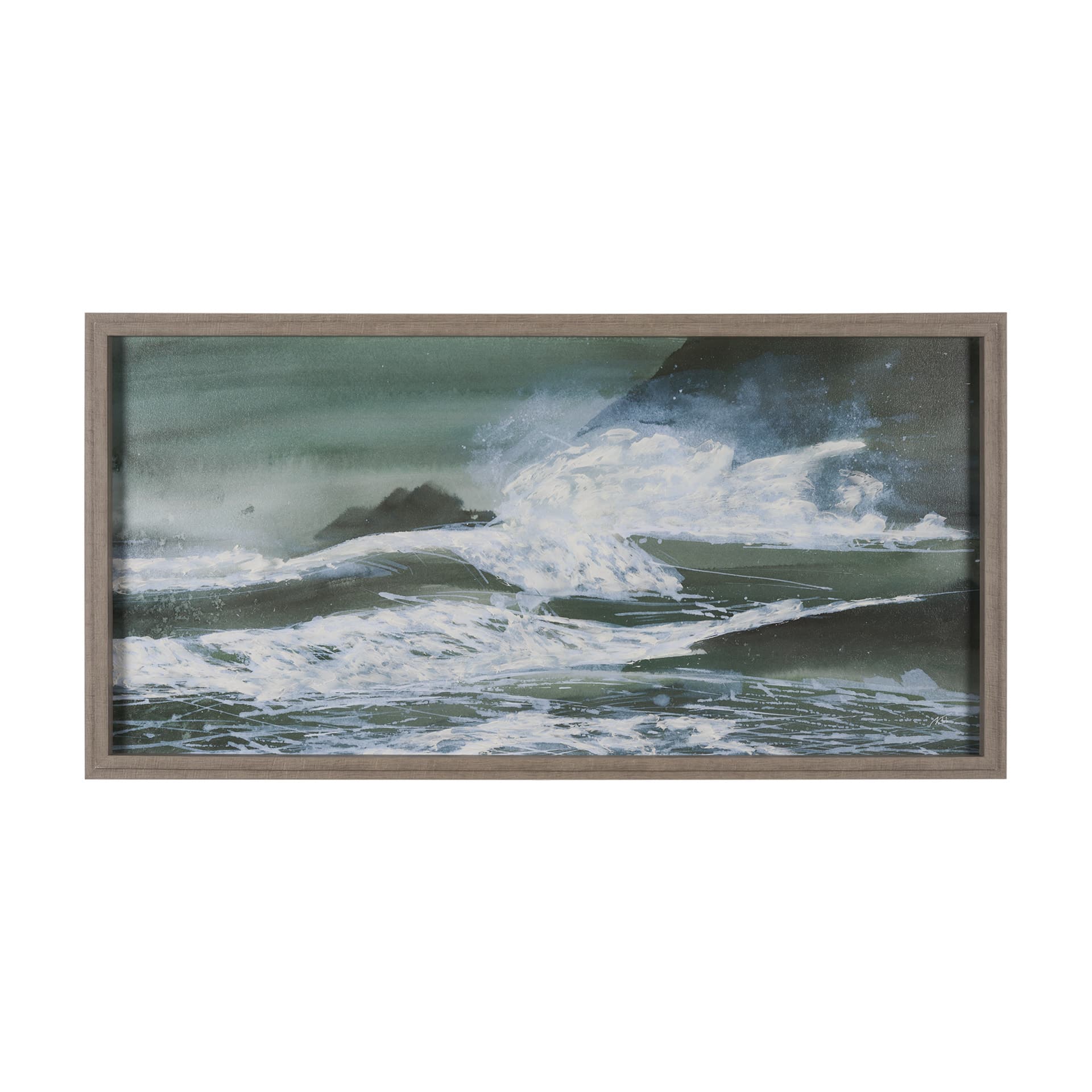 Stormy Coast I by Mercana Studio a Hand Embellished Framed Photo Art Print — product photograph