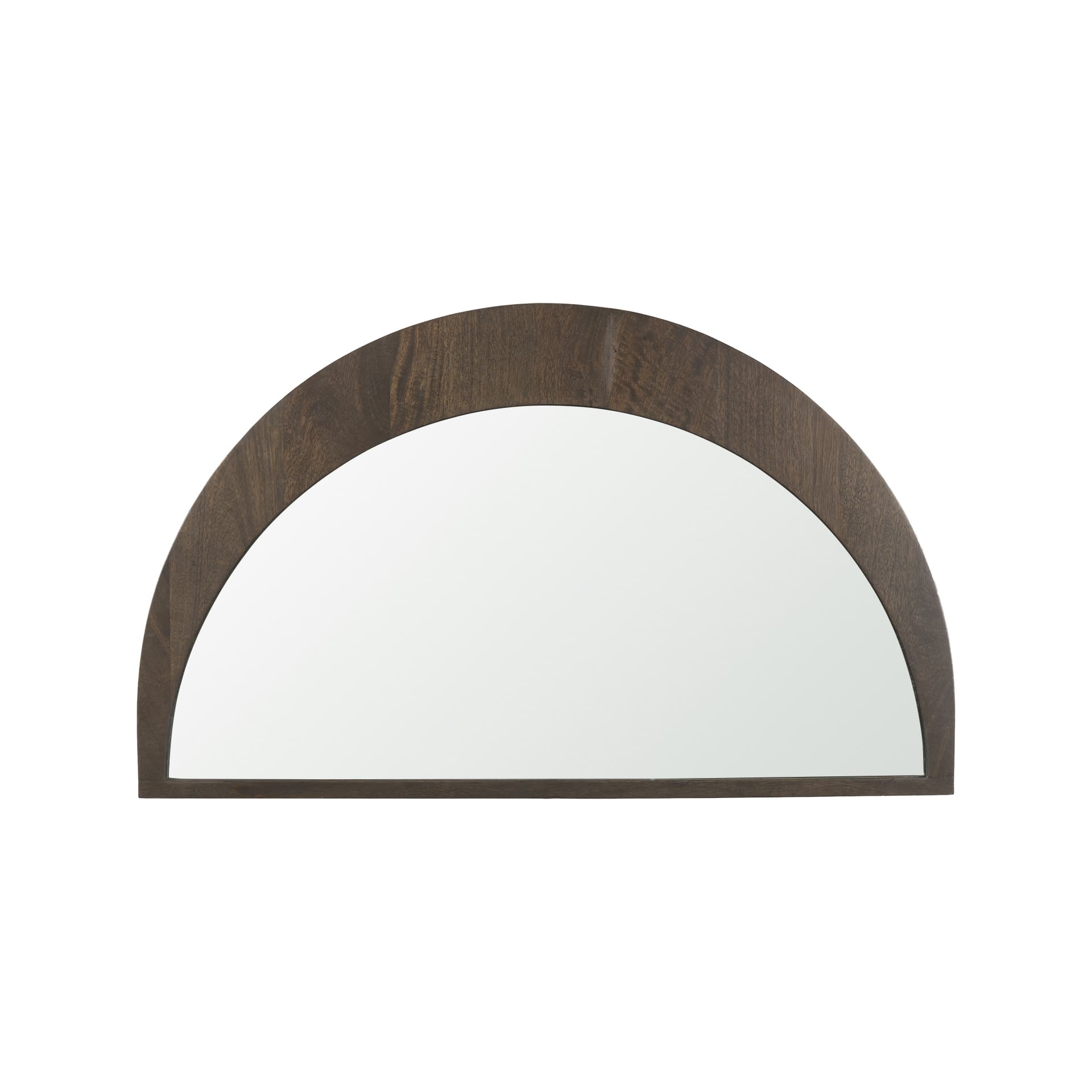 Celeste Dark Brown Wood Small Mirror — product photograph