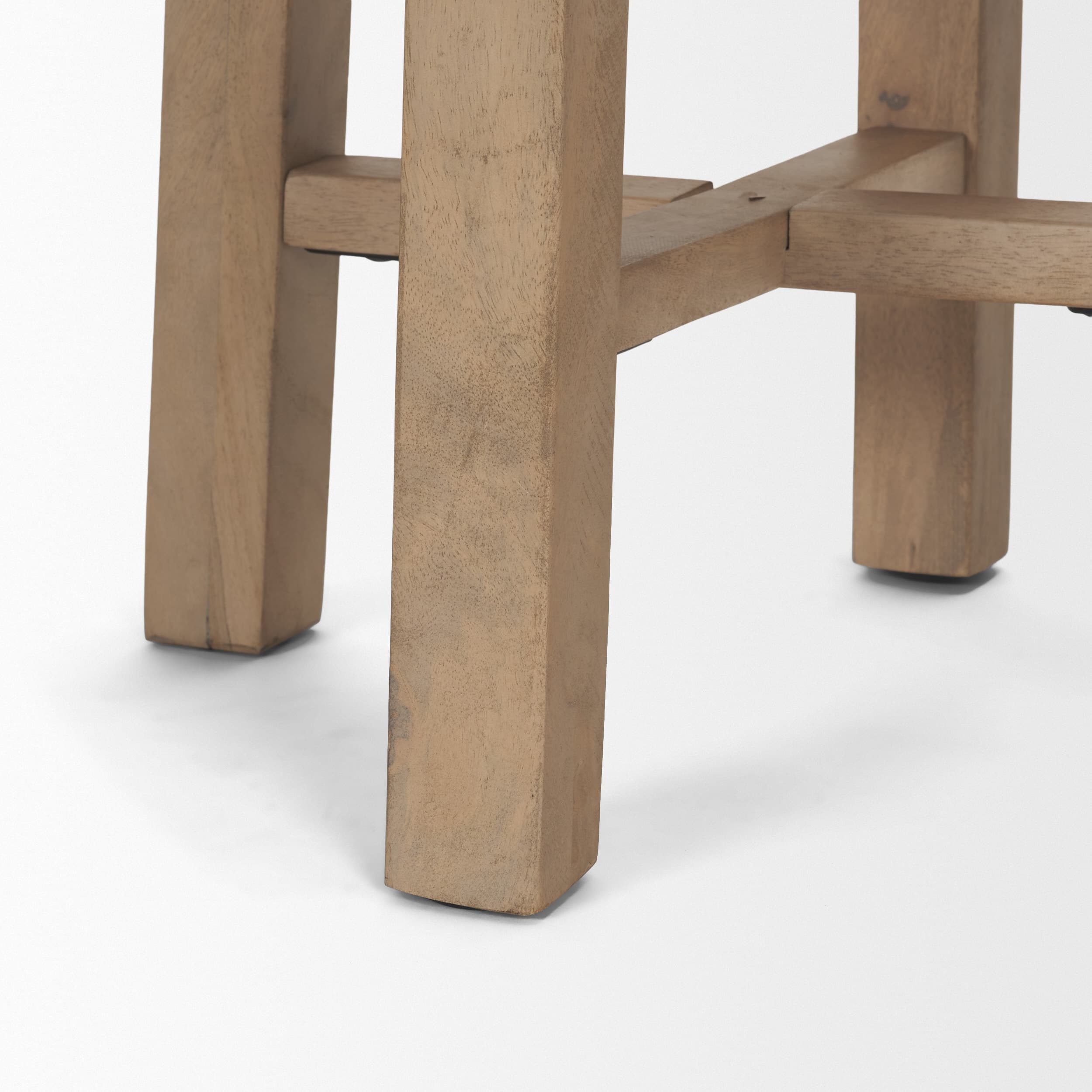Brahma Backless 26in Seat Counter Stool | White Washed Wood — product photograph