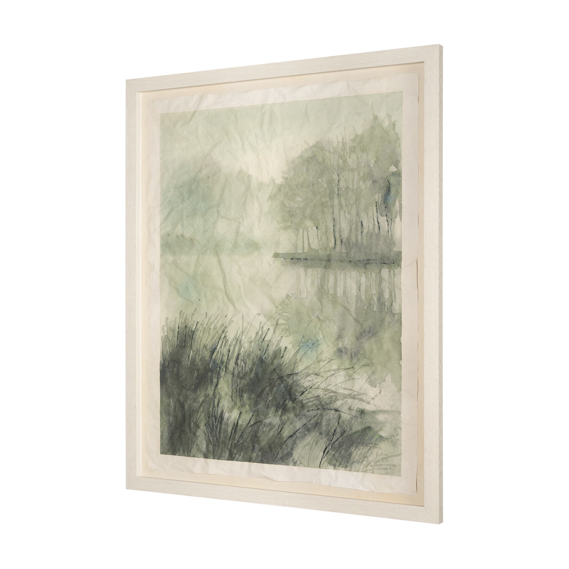Over At The Lake by Mercana Studio a Hand Embellished Framed Art Print Matted under Glass — product photograph