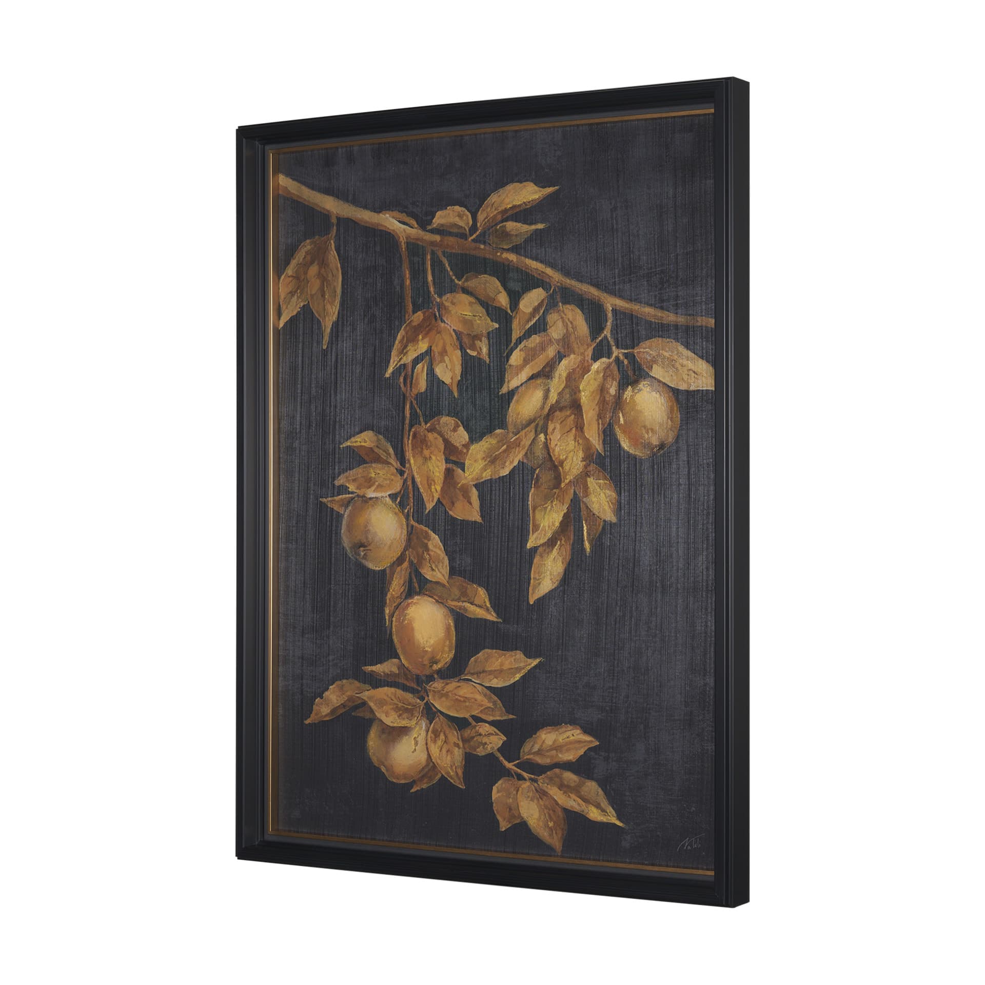 Gilded Bounty I by Mercana Studio a Hand Embellished Framed Art Print Matted under Glass — product photograph