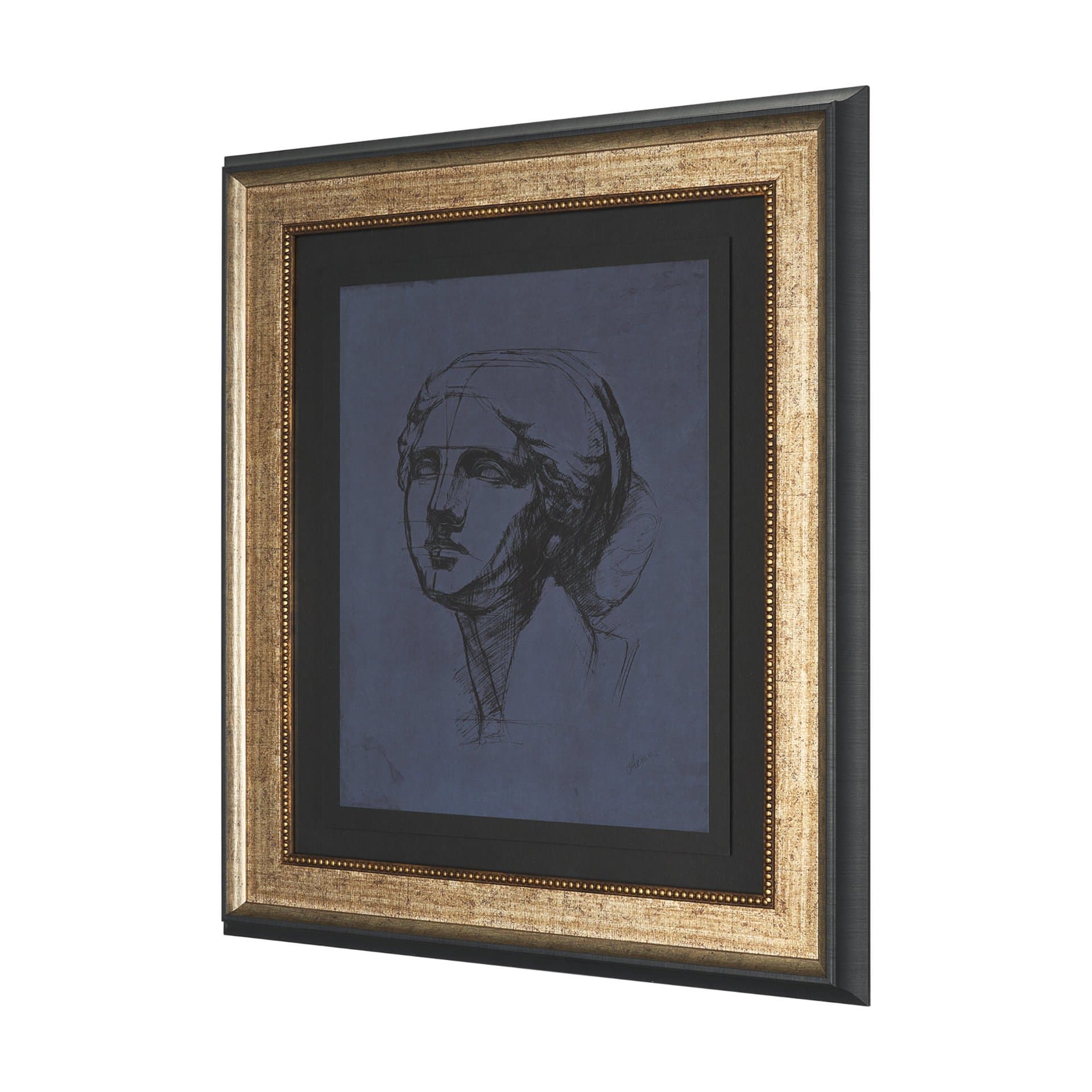 Face Study I by Ariana a Hand Embellished Framed Print under Glass — product photograph