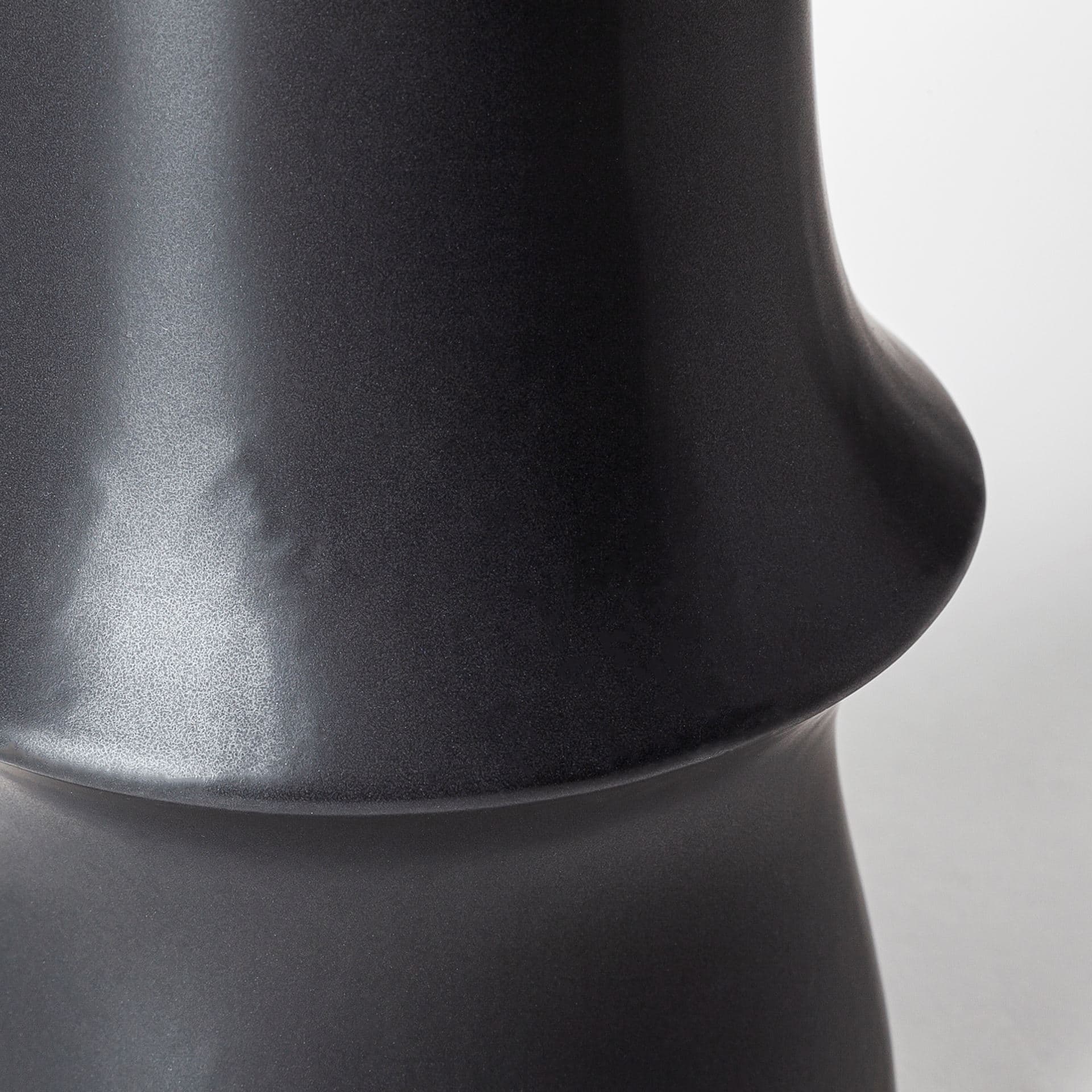 Laforge III Black Ceramic Vase — product photograph