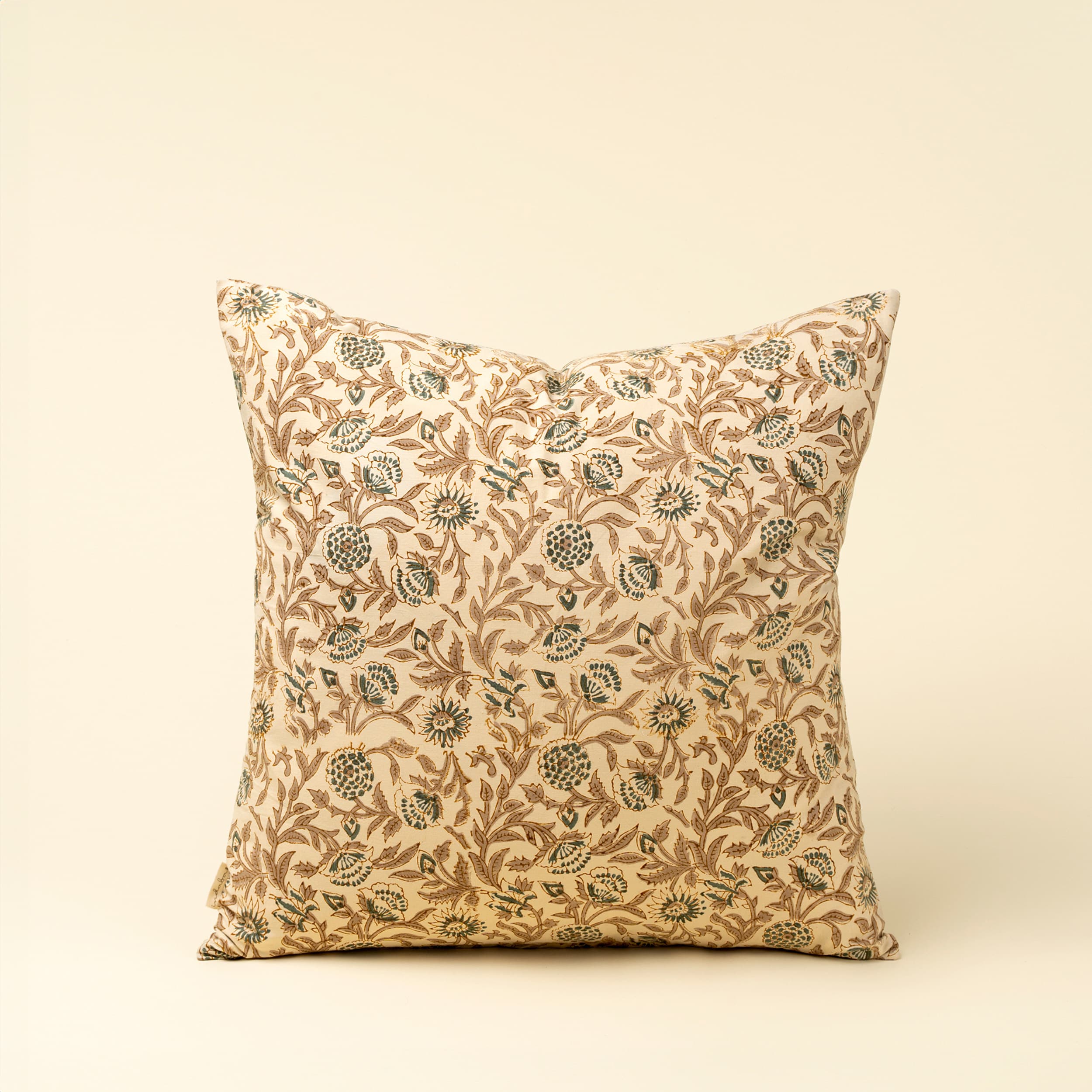 Sudari 20x20 Block Print Pillow Cover — product photograph
