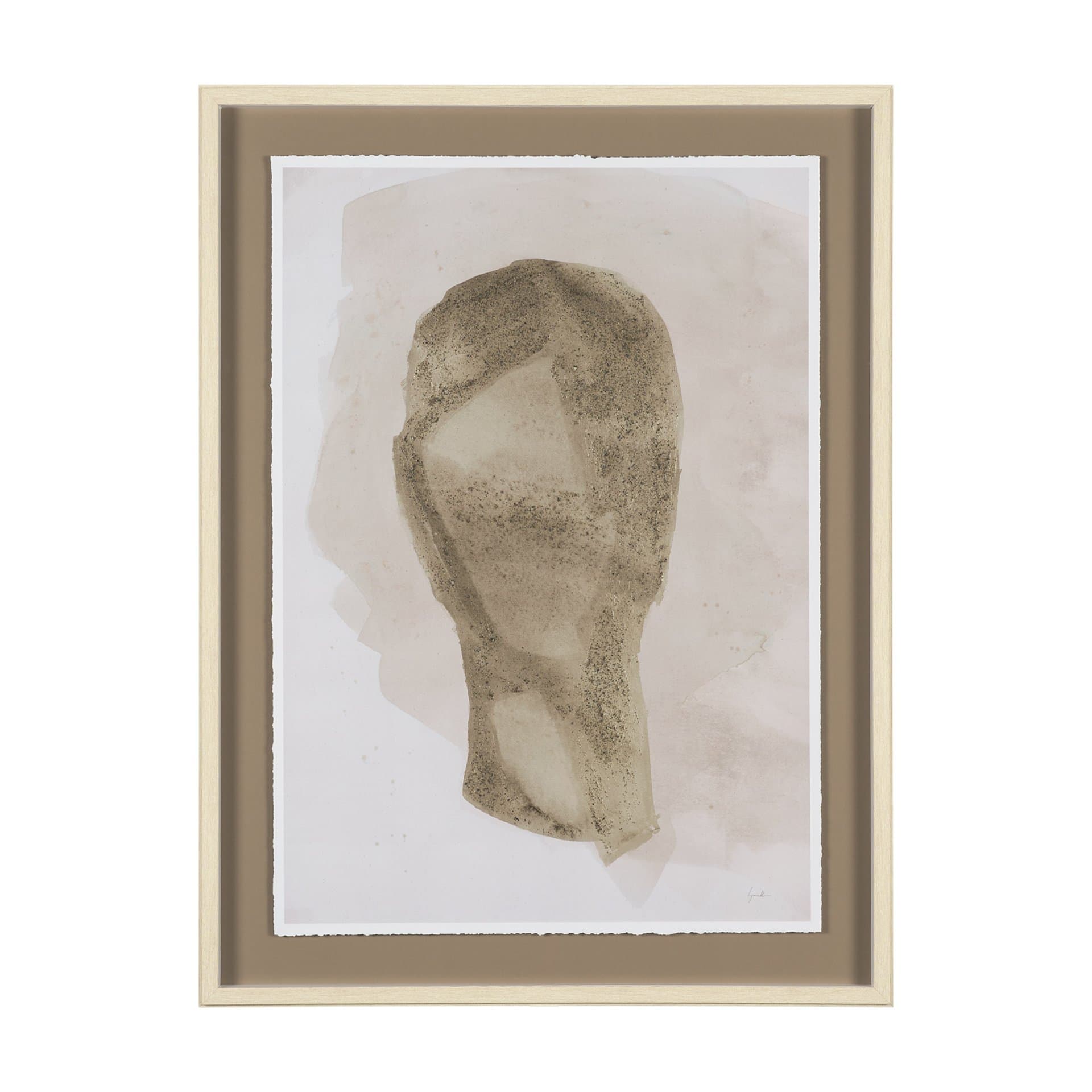 Weathered Silence I by Mercana Studio Hand Embelished Textured Framed Artwork Matted under Glass — product photograph