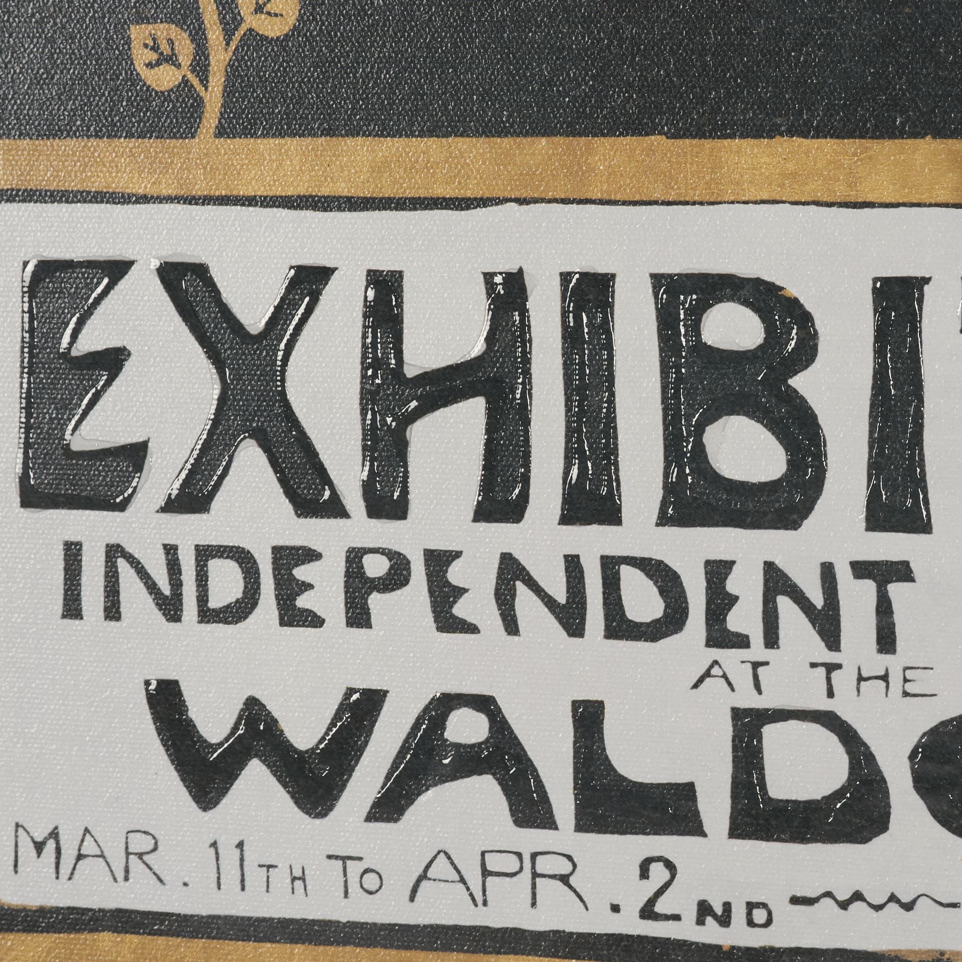 Ephemera Exhibition by The Vintage Collection Hand Embelished Text Framed Artwork Matted under Glass — product photograph