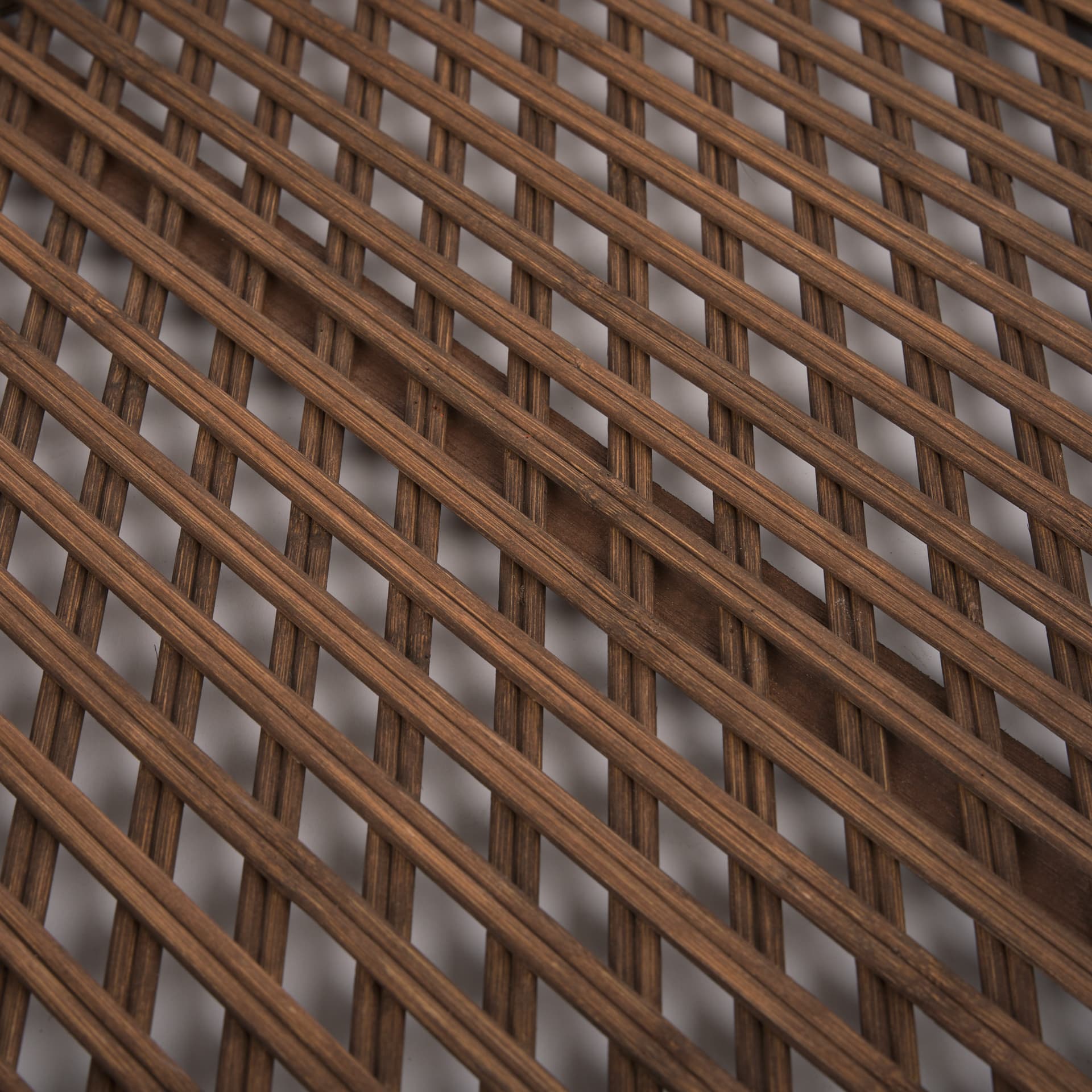 Thala Medium Brown Round Wicker Tray (Set of 2) — product photograph