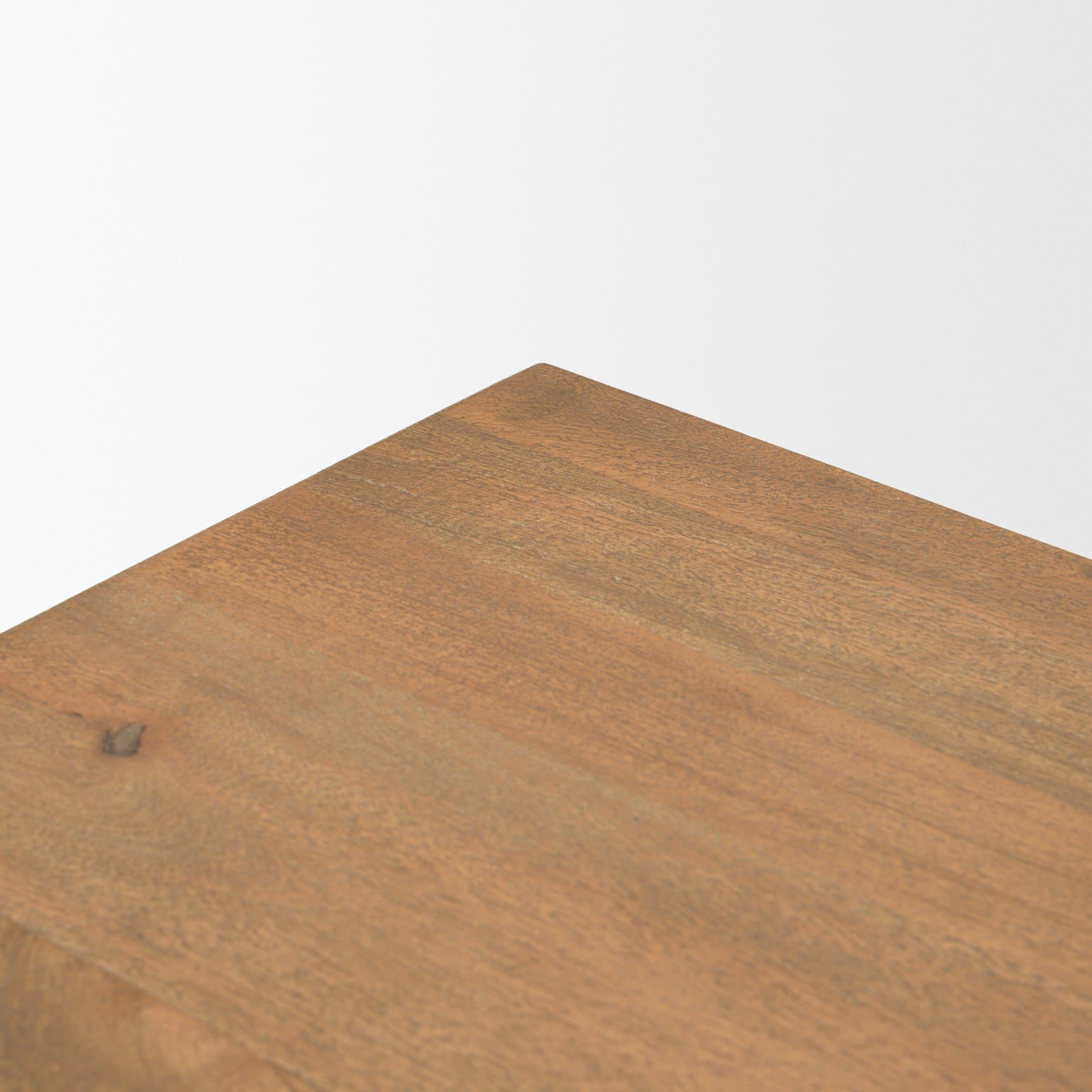 Baron Light Brown Solid Wood w/ Gunmetal Knobs 2-Door Accent Cabinet — product photograph