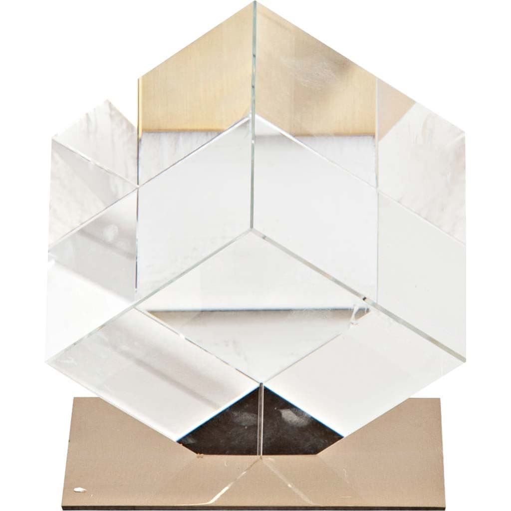 Lareina II Large 5L x 5W Clear Glass Cube — product photograph
