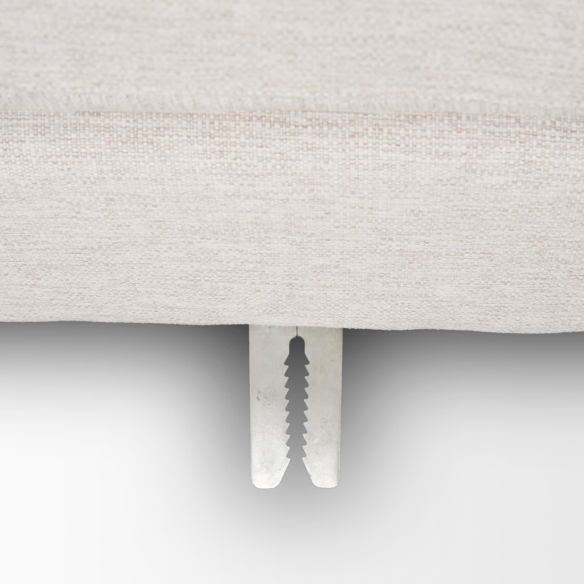 Halston Large Ottoman Oatmeal Performance Fabric — product photograph