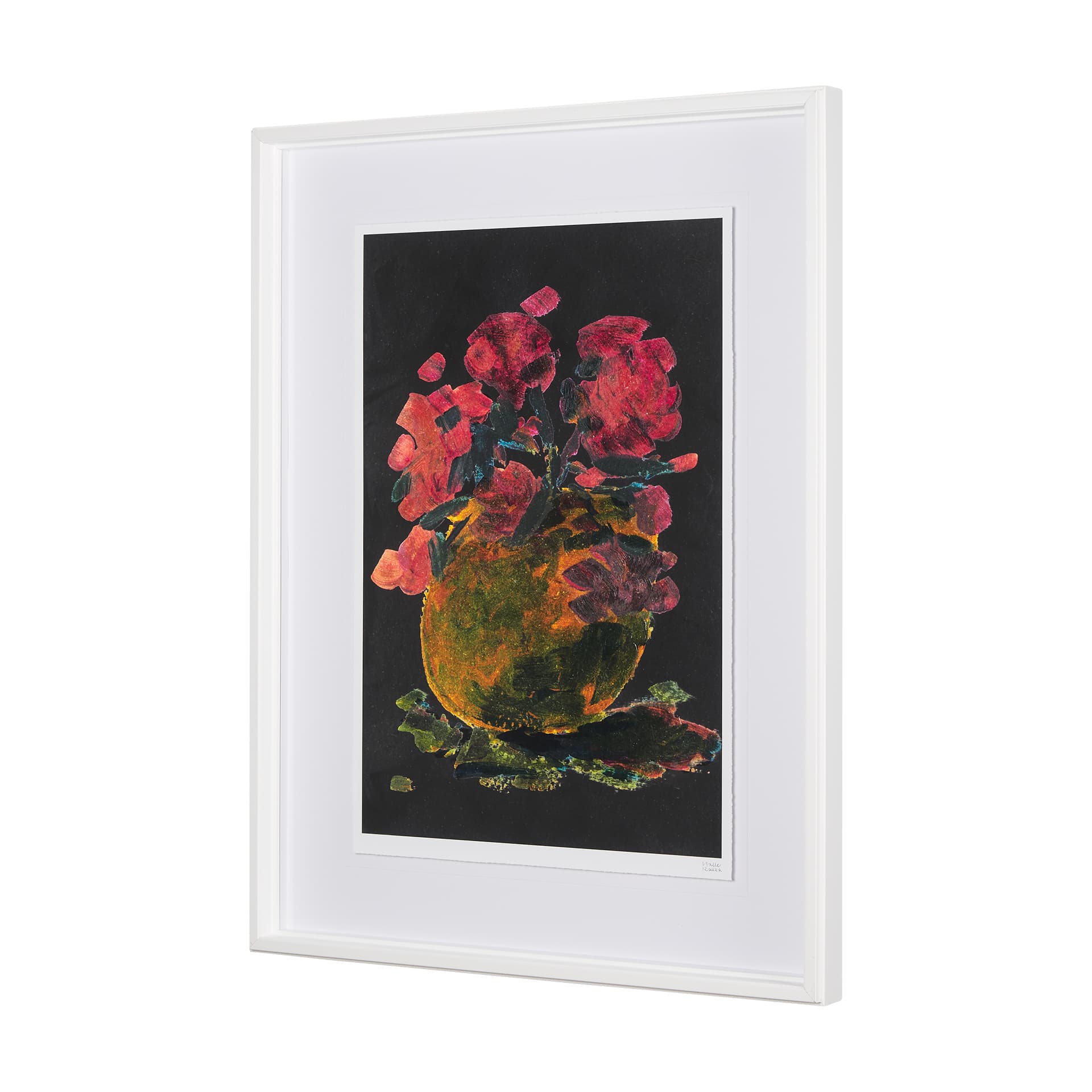 Midnight Flower I by Mercana Studio a Framed Art Print Matted under Glass — product photograph