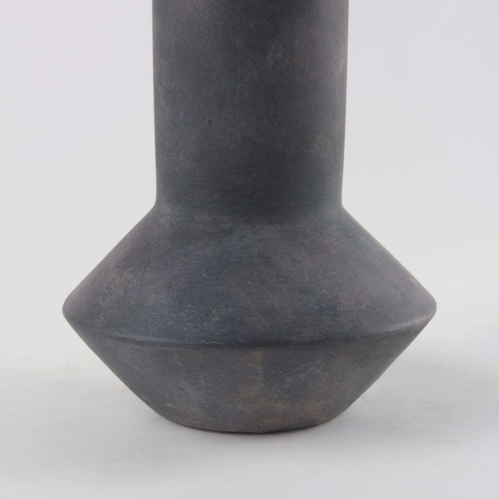 Esme 7.1L x 7.1W x 15.0H Dark Gray Ceramic Vase — product photograph